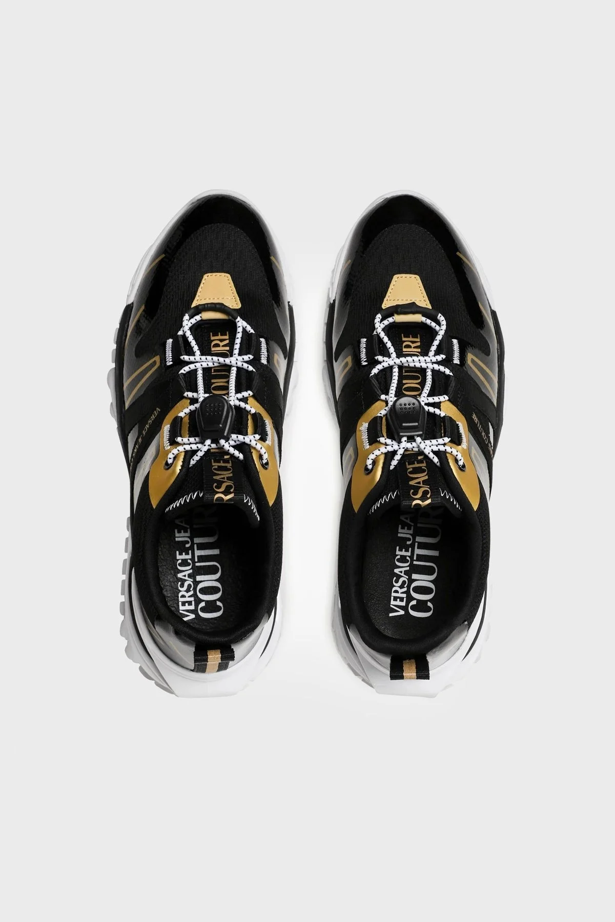 Versace Jeans Couture Logolu Sneaker Erkek Ayakkabı 74YA3SI7 ZS710 G89 SİYAH-GOLD - 5