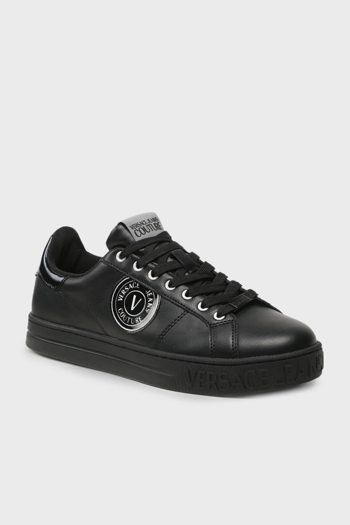Versace Jeans Couture Logolu Sneaker Erkek Ayakkabı 74YA3SK1 ZP260 899 SİYAH - 7