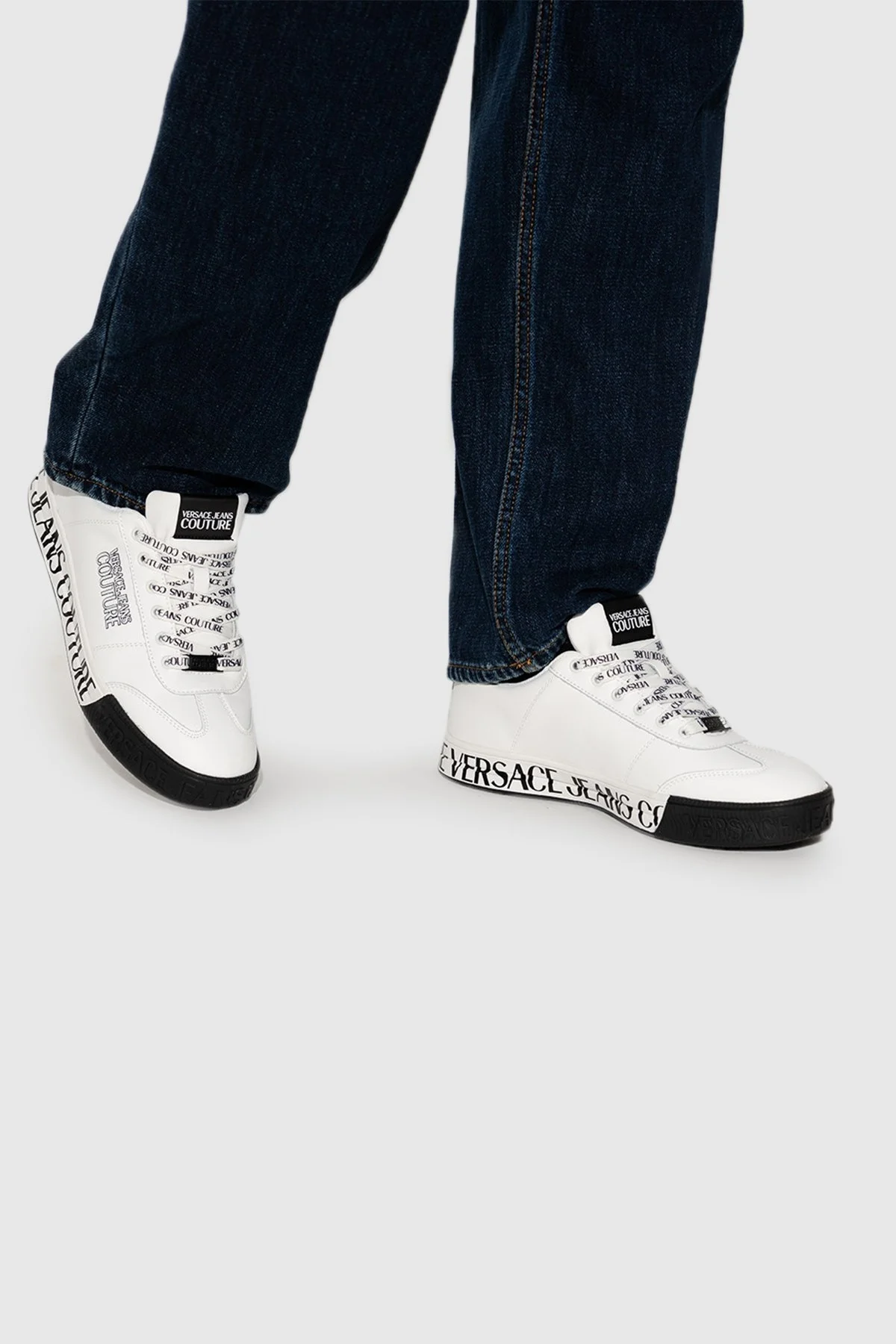 Versace Jeans Couture Logolu Sneaker Erkek Ayakkabı 74YA3SK6 ZP262 003 BEYAZ - 2