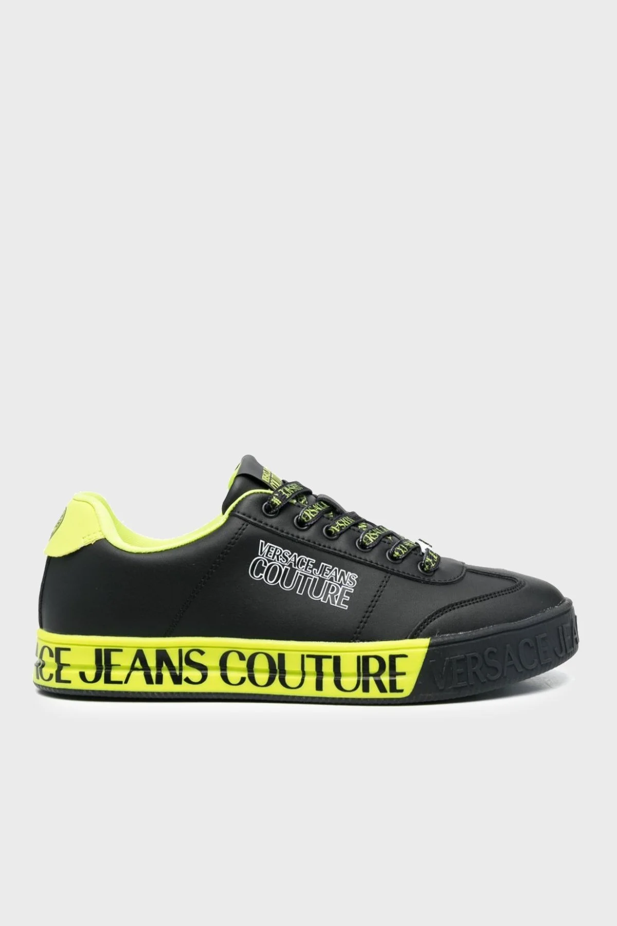 Versace Jeans Couture Logolu Sneaker Erkek Ayakkabı 74YA3SK6 ZP262 899 SİYAH - 1