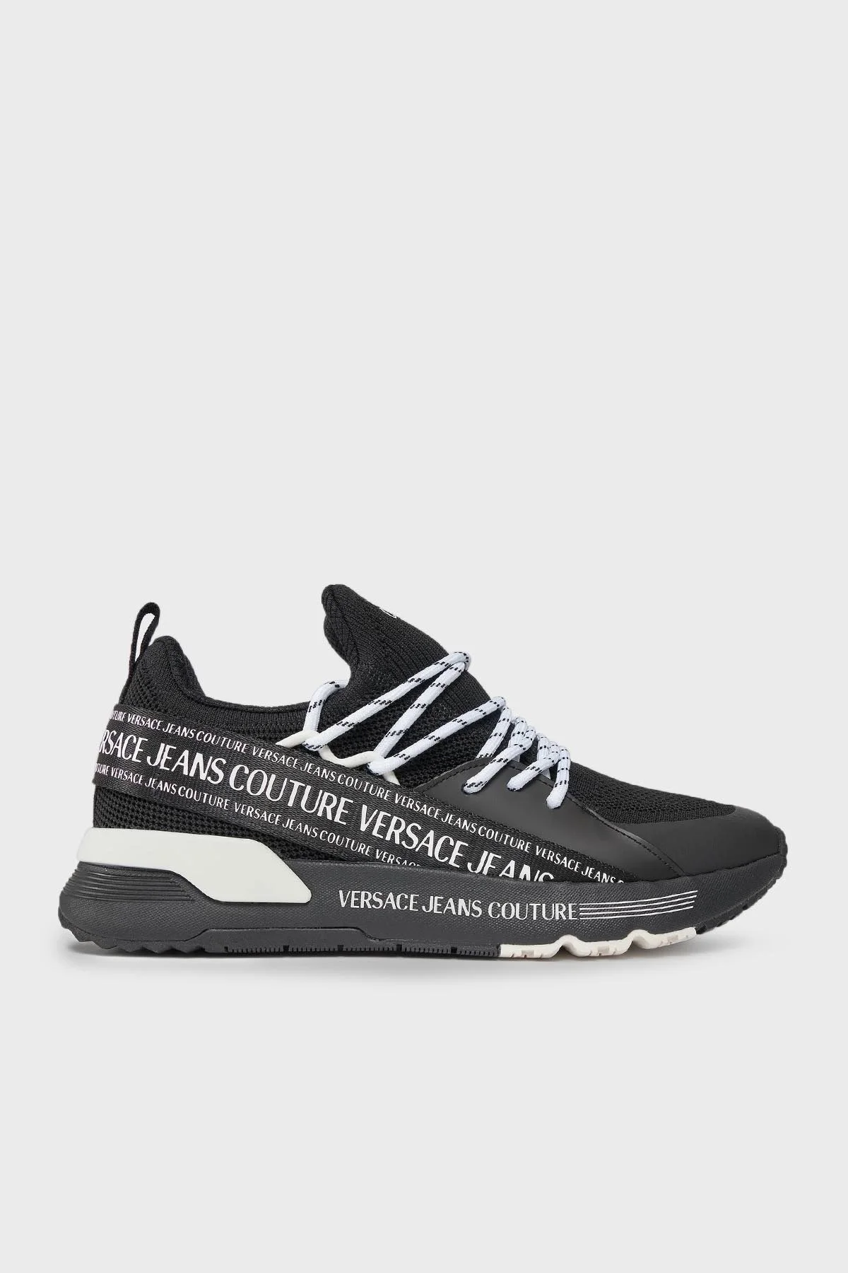 Versace Jeans Couture Logolu Sneaker Erkek Ayakkabı 75YA3SA3 ZS917 899 SİYAH - 1