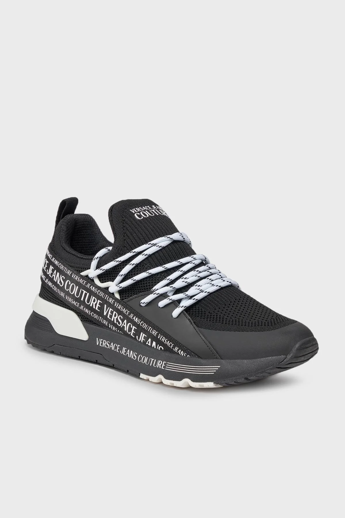 Versace Jeans Couture Logolu Sneaker Erkek Ayakkabı 75YA3SA3 ZS917 899 SİYAH - 6