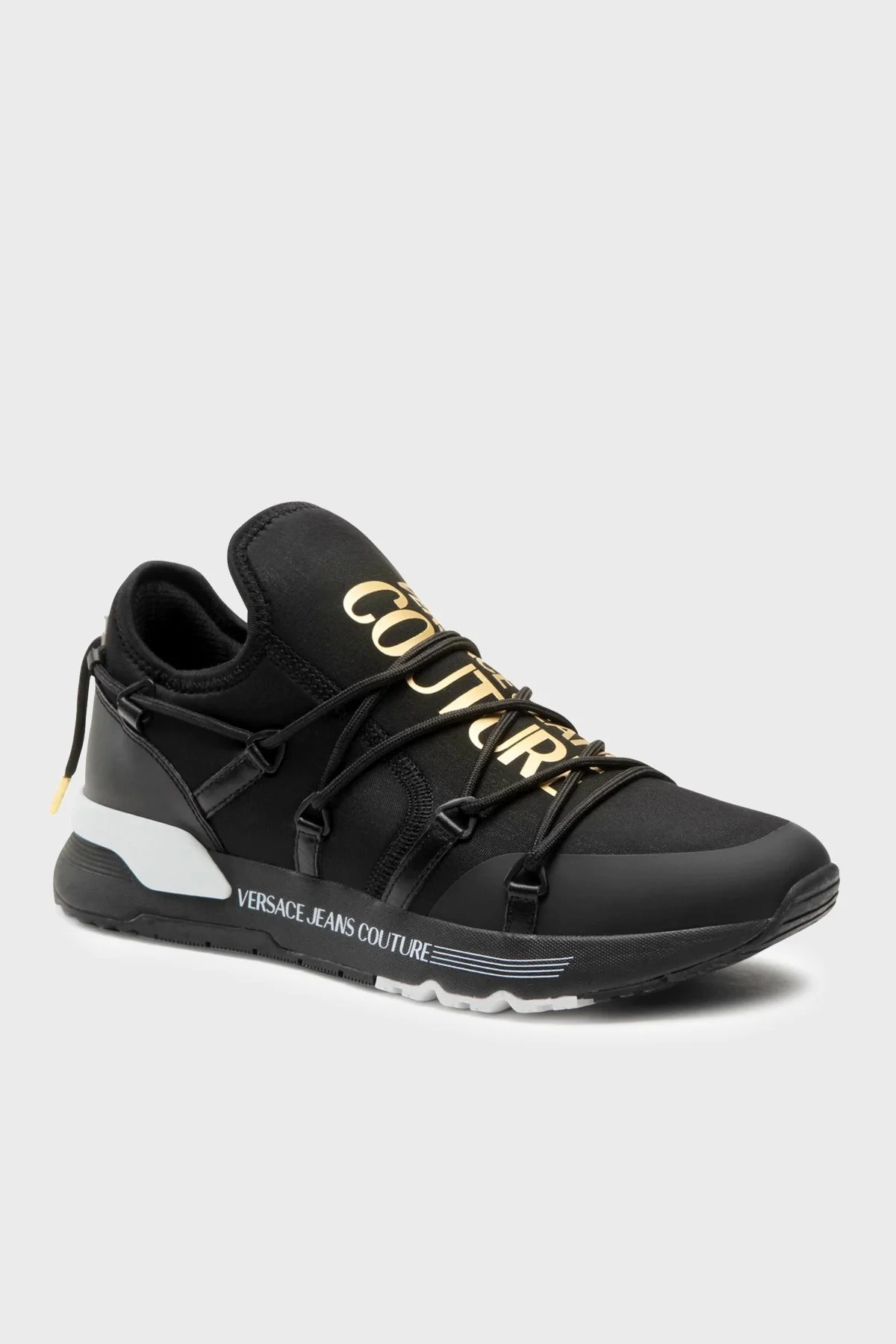 Versace Jeans Couture Logolu Sneaker Erkek Ayakkabı 75YA3SA6 ZS915 G89 SİYAH - 3