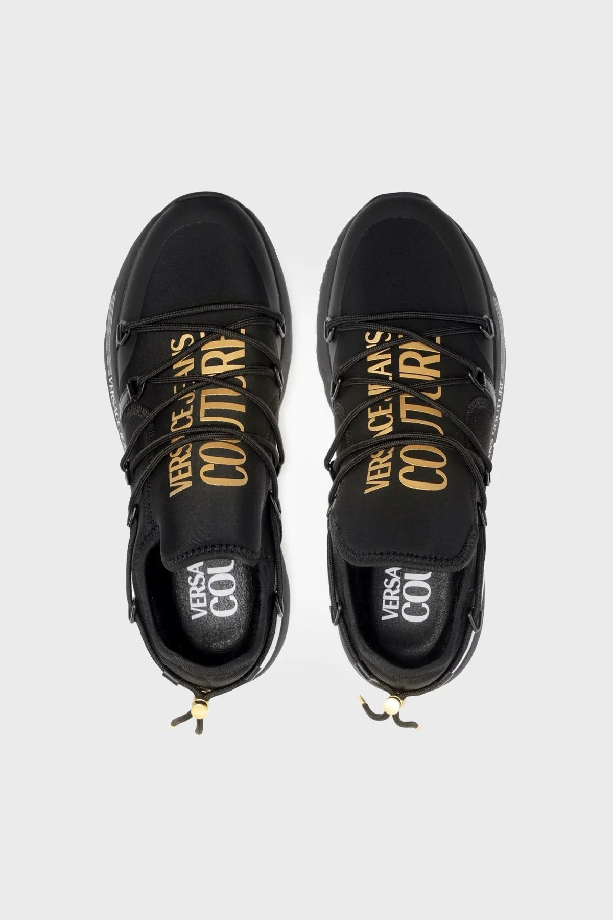 Versace Jeans Couture Logolu Sneaker Erkek Ayakkabı 75YA3SA6 ZS915 G89 SİYAH - 5