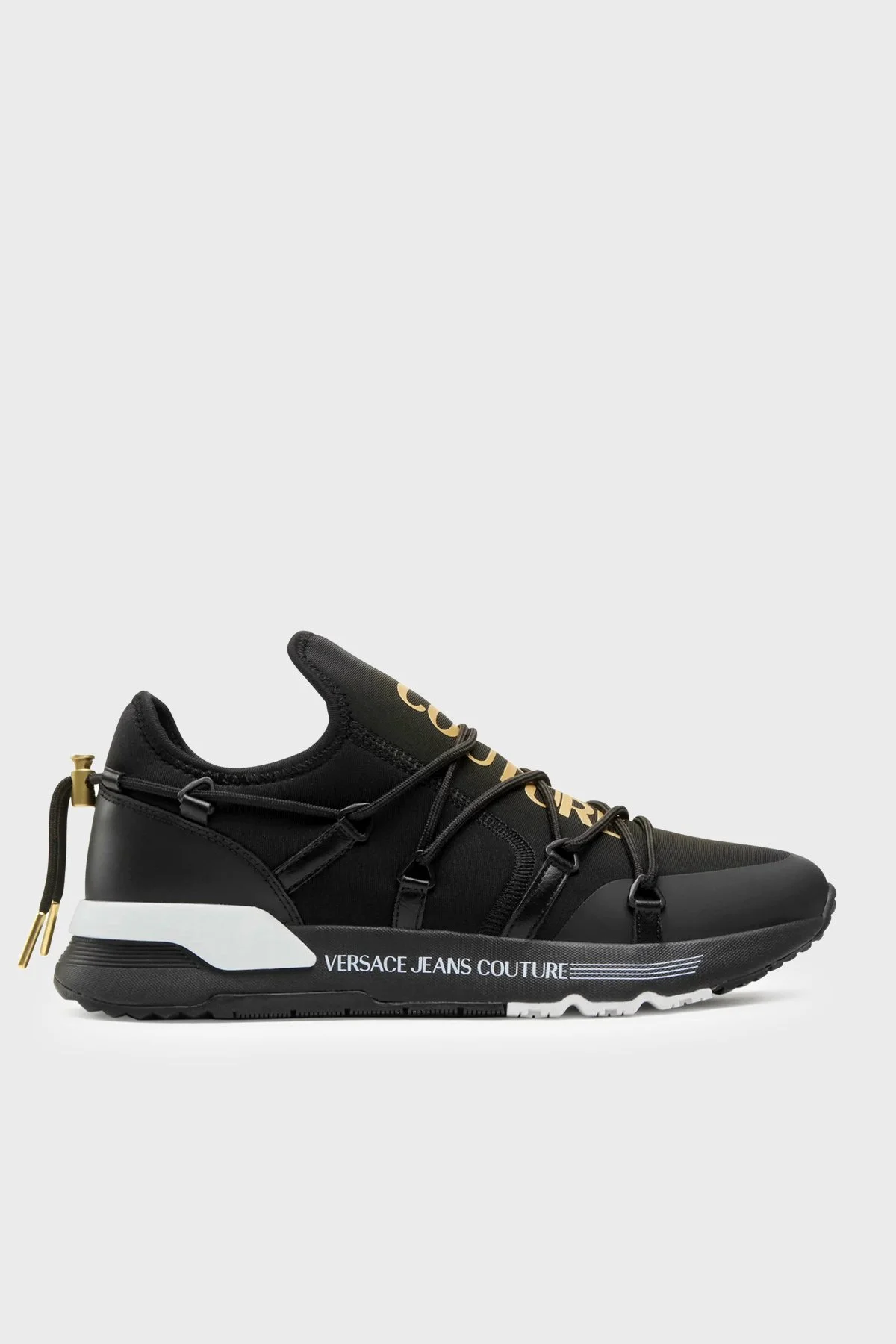 Versace Jeans Couture Logolu Sneaker Erkek Ayakkabı 75YA3SA6 ZS915 G89 SİYAH - 1