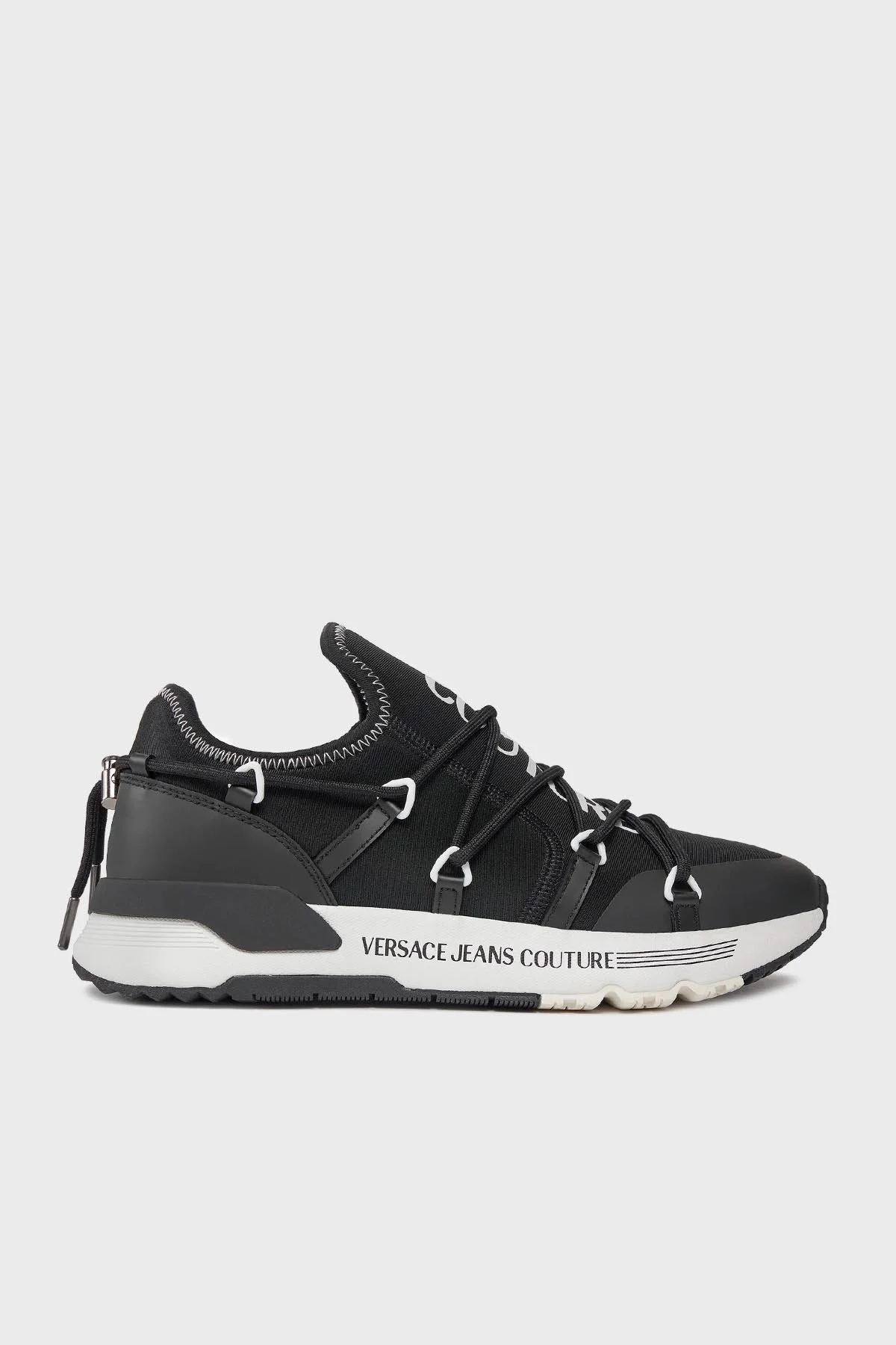 Versace Jeans Couture Logolu Sneaker Erkek Ayakkabı 75YA3SA6 ZS915 L01 SİYAH - 1