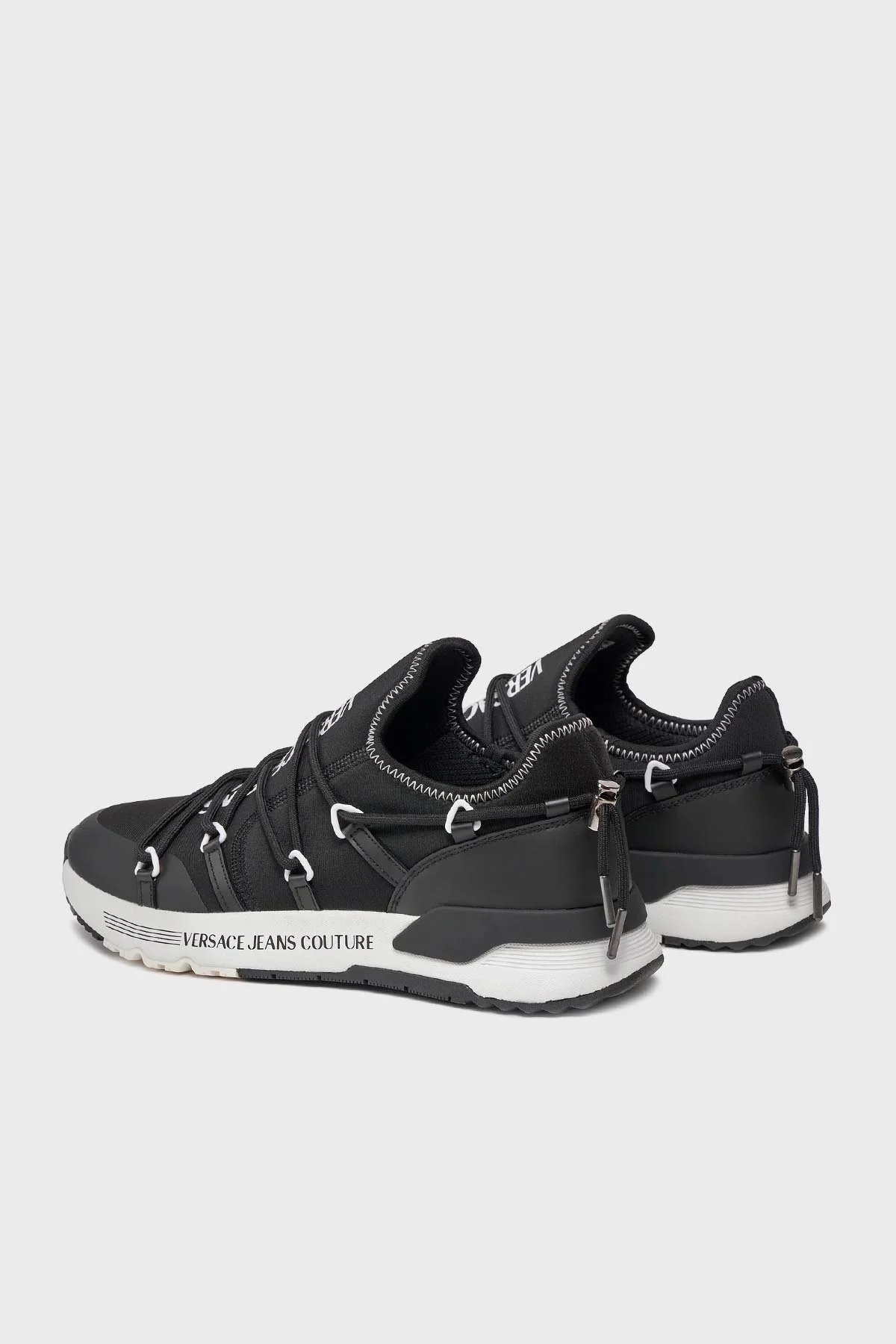 Versace Jeans Couture Logolu Sneaker Erkek Ayakkabı 75YA3SA6 ZS915 L01 SİYAH - 2
