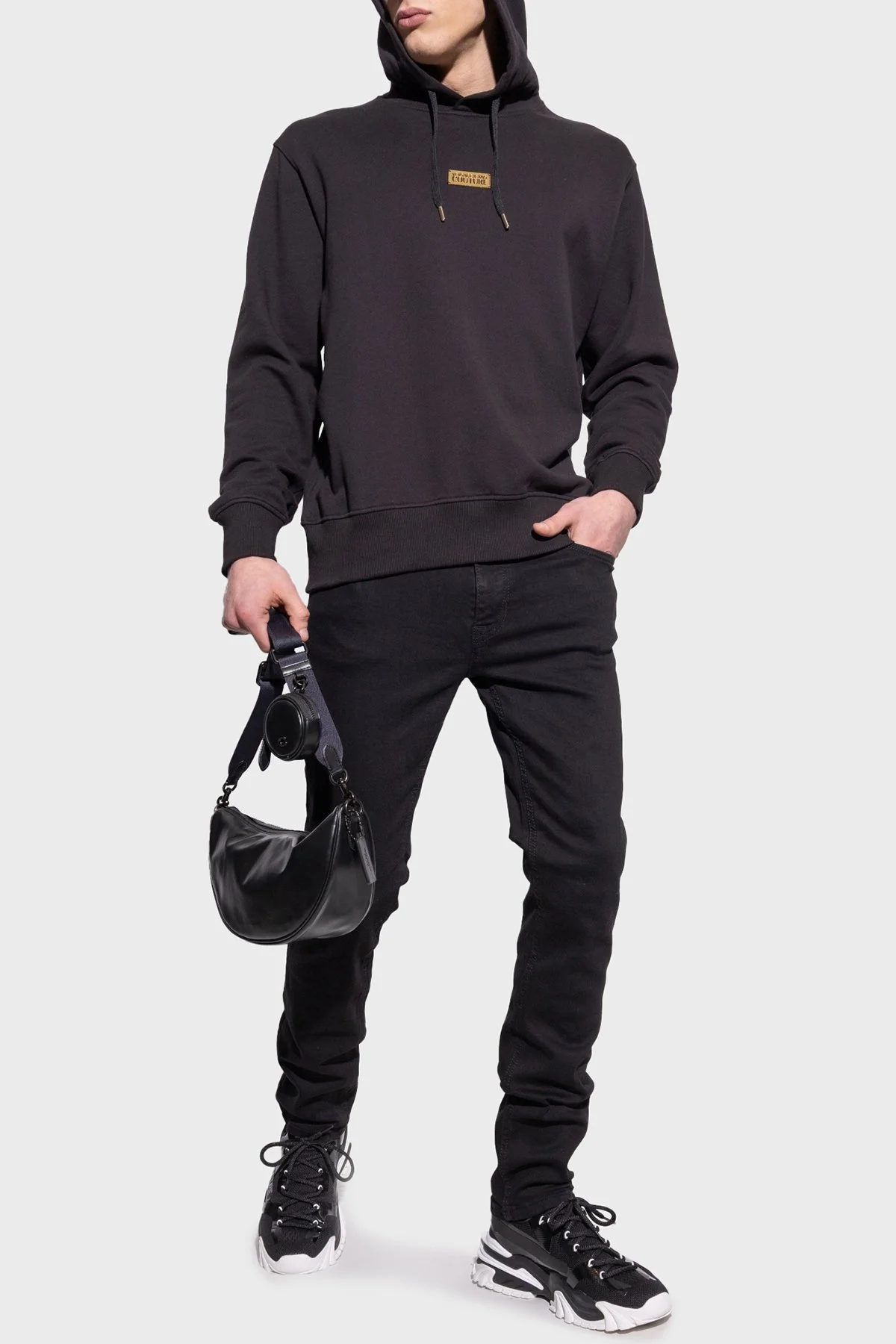 Versace Jeans Couture Logolu Tırtıklı Kalın Taban Sneaker Erkek Ayakkabı 78YA3SI8 ZSC58 899 SİYAH - 3