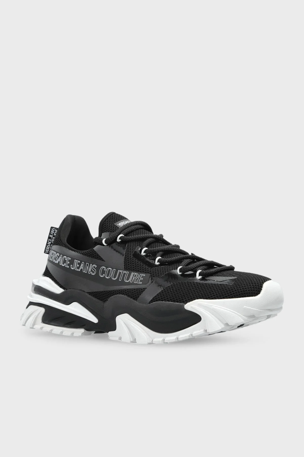 Versace Jeans Couture Logolu Tırtıklı Kalın Taban Sneaker Erkek Ayakkabı 78YA3SI8 ZSC58 899 SİYAH - 4