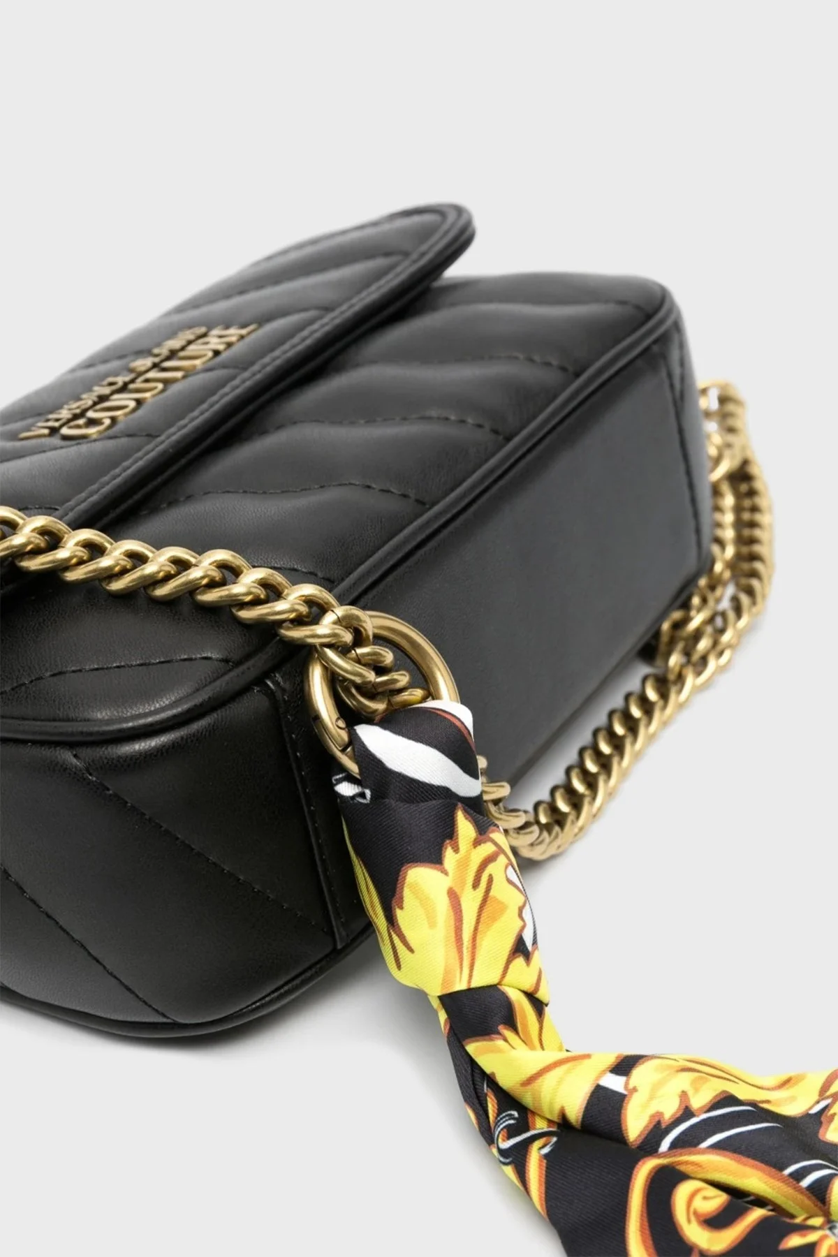 Versace Jeans Couture Logolu Zincir Askılı Bayan Çanta 74VA4BA1 ZS409 899 SİYAH - 4