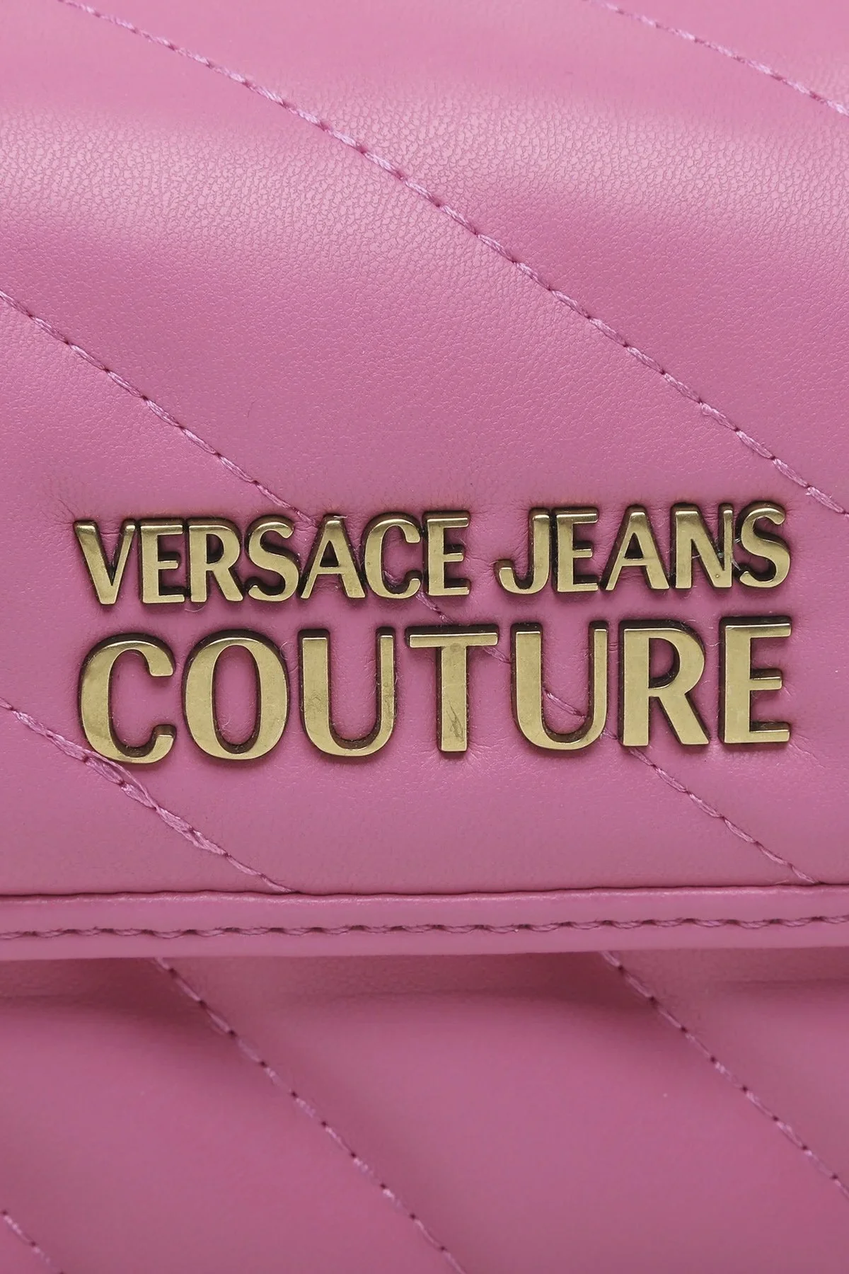 Versace Jeans Couture Logolu Zincir Askılı Fularlı Kapitone Bayan Çanta 74VA4BA1 ZS409 406 FUŞYA - 5