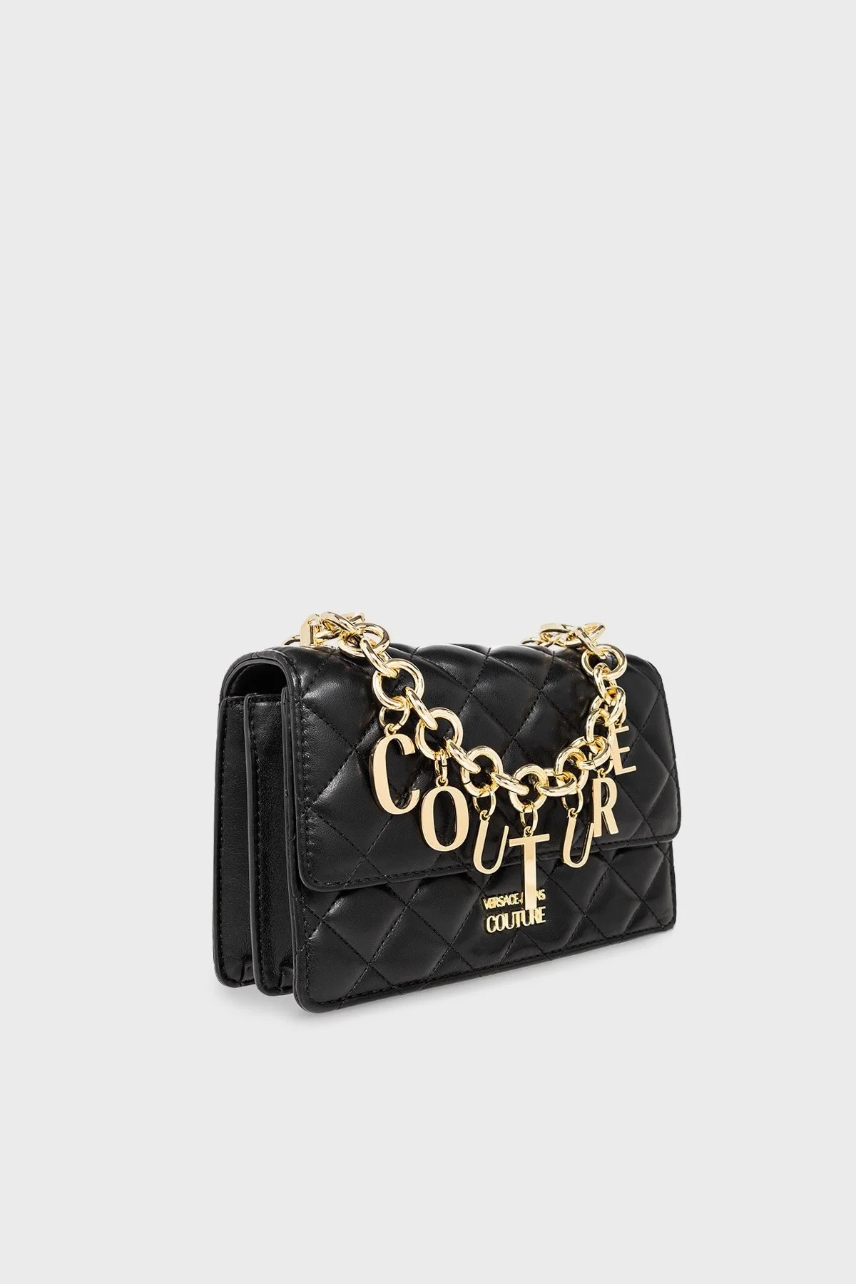 Versace Jeans Couture Logolu Zincir Askılı Kapitone Bayan Çanta 73VA4BC1 ZS409 899 SİYAH - 4