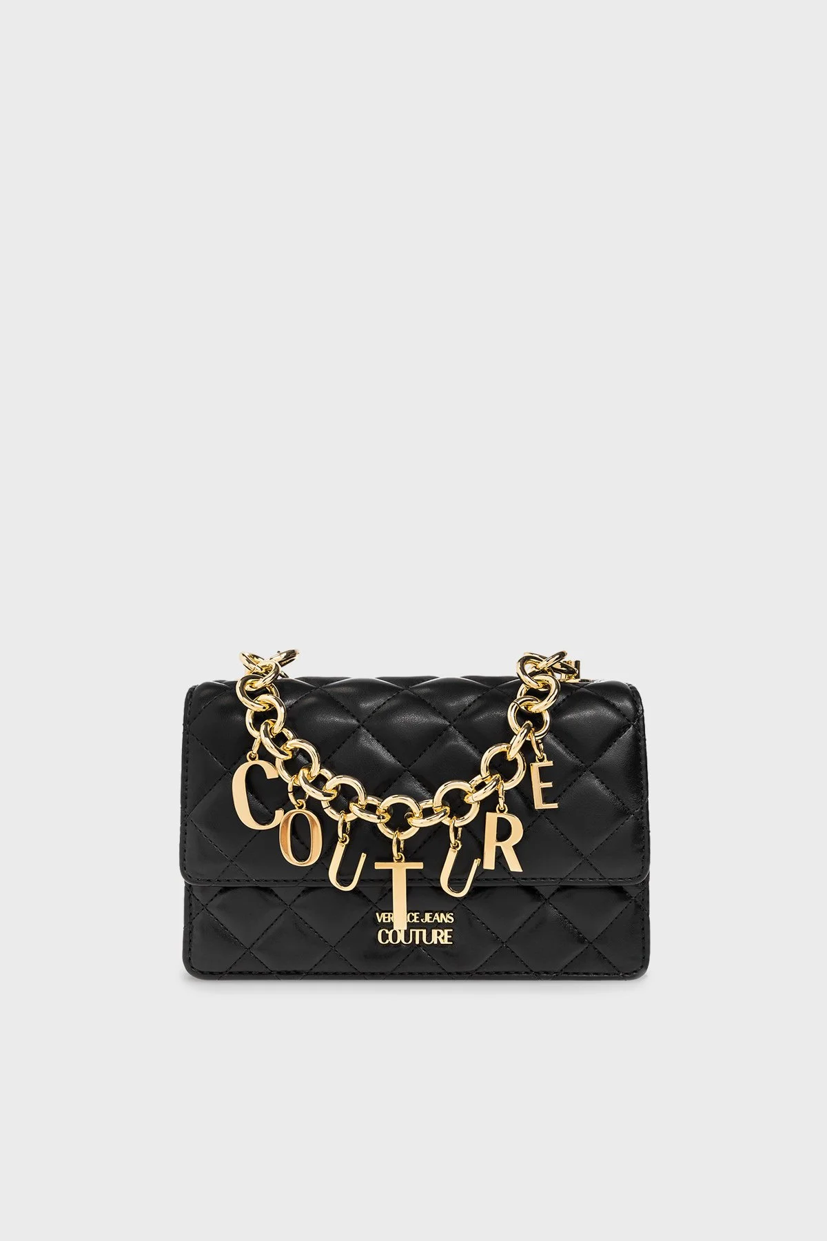 Versace Jeans Couture Logolu Zincir Askılı Kapitone Bayan Çanta 73VA4BC1 ZS409 899 SİYAH - 1