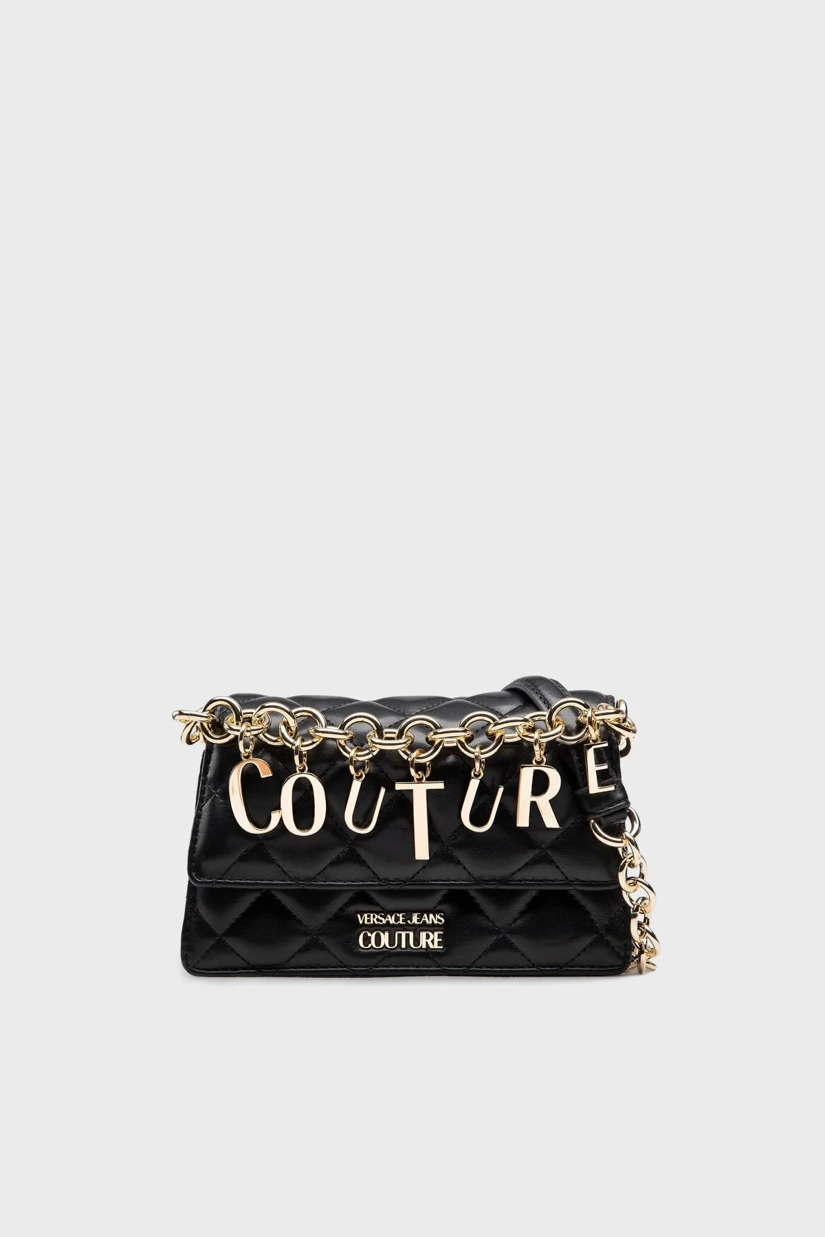 Versace Jeans Couture Logolu Zincir Askılı Kapitone Bayan Çanta 73VA4BC2 ZS409 899 SİYAH - 1