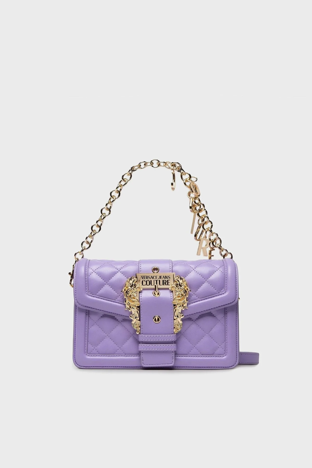 Versace Jeans Couture Logolu Zincir Askılı Kapitone Bayan Çanta 73VA4BF1 ZS510 311 LİLA - 1