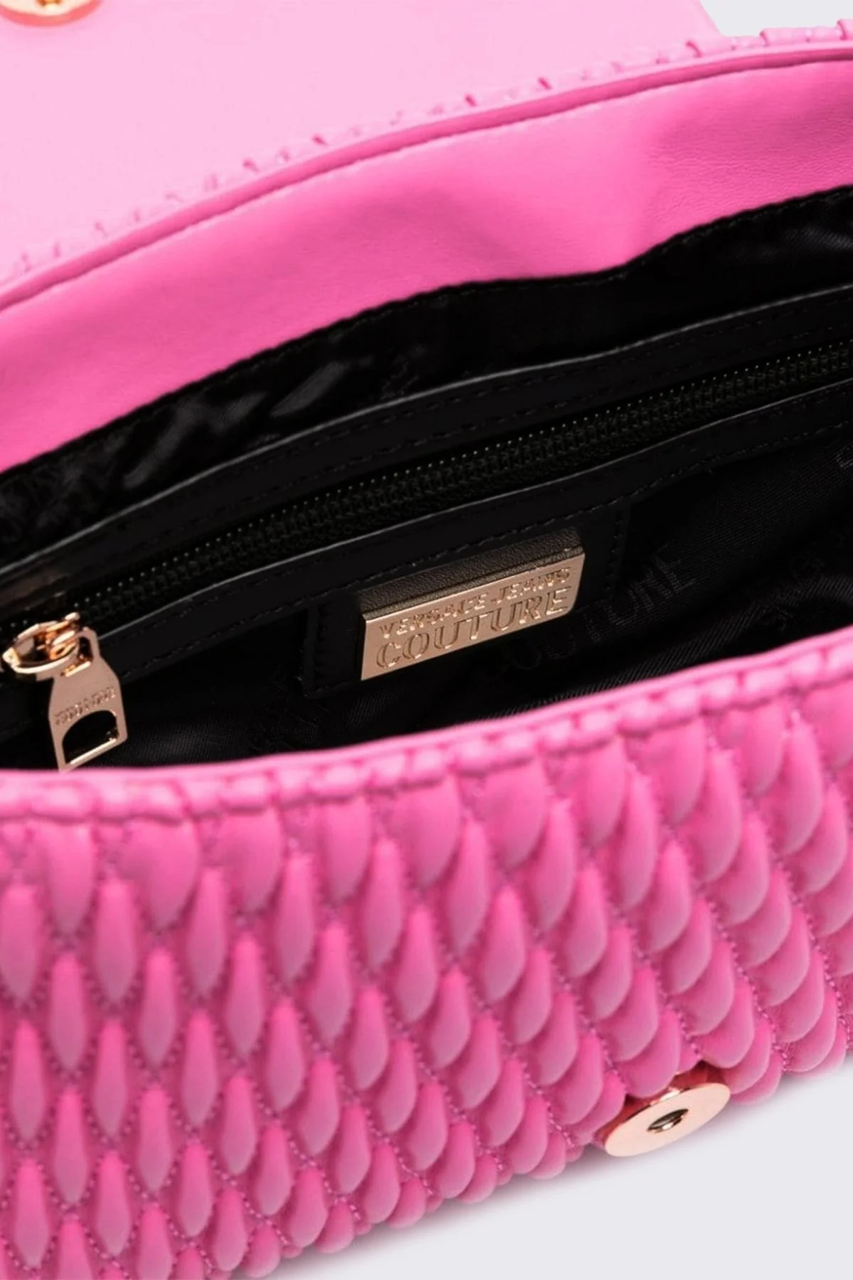 Versace Jeans Couture Logolu Zincir Askılı Kapitone Bayan Çanta 75VA4BO5 ZS818 461 PEMBE - 5