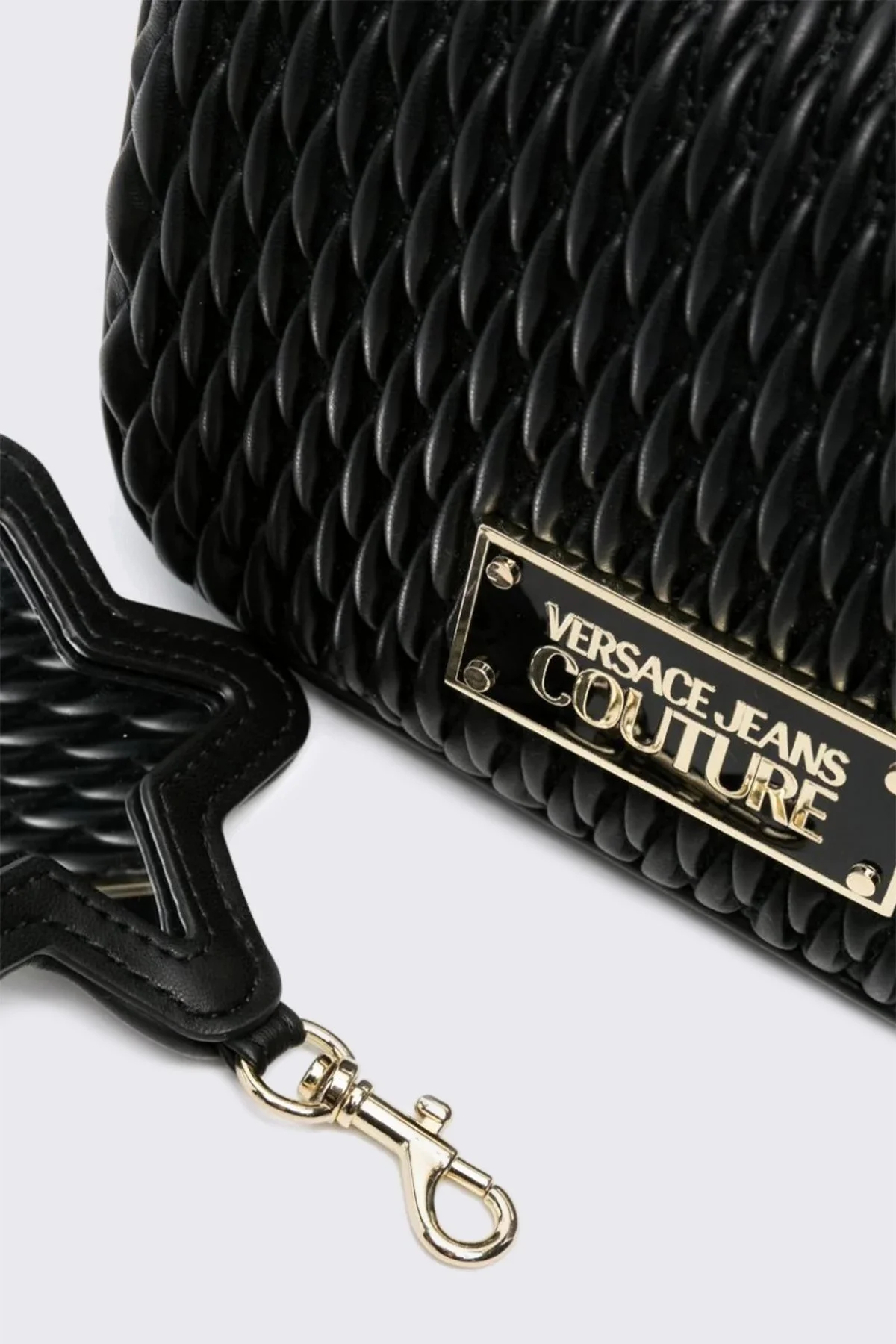 Versace Jeans Couture Logolu Zincir Askılı Kapitone Bayan Çanta 75VA4BO5 ZS818 899 SİYAH - 4