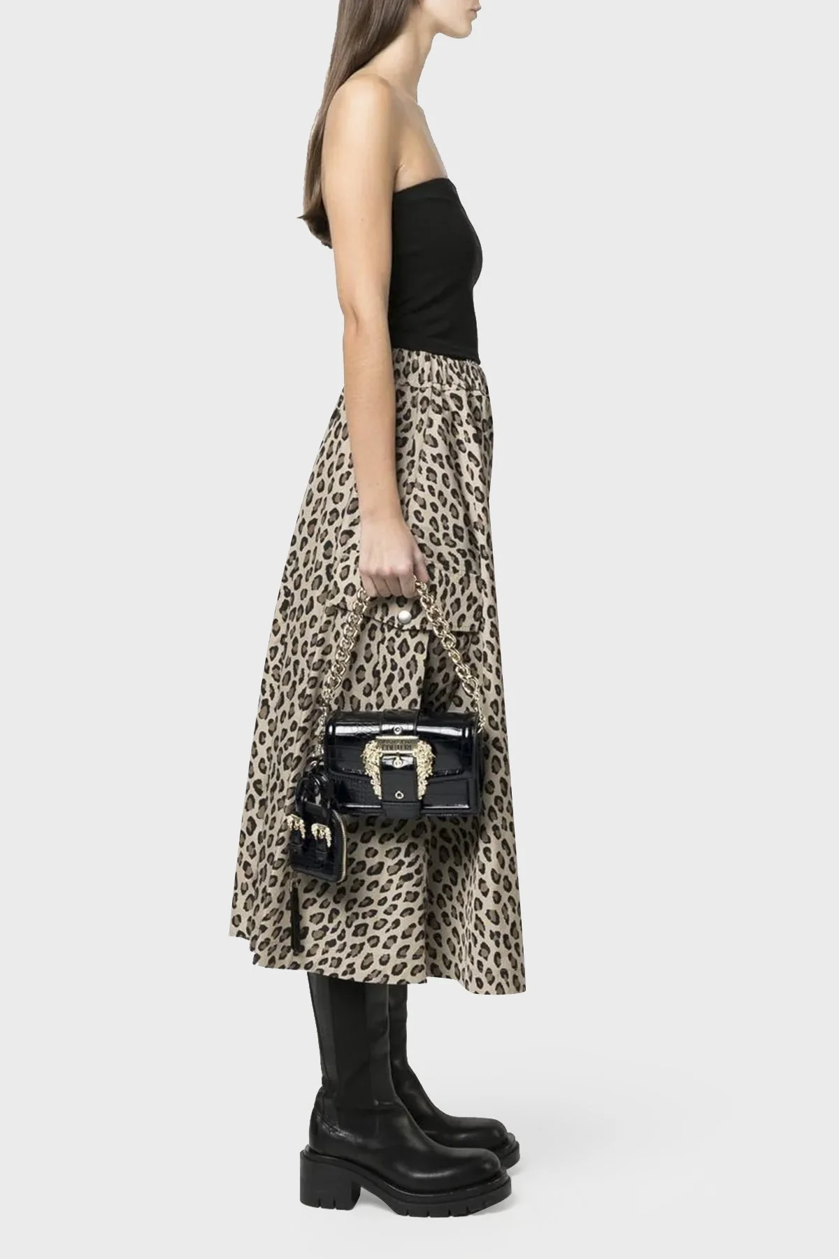 Versace Jeans Couture Mini Cüzdanlı Çıkarılabilir Omuz Askılı Bayan Çanta 74VA4BF CZS578 899 SİYAH - 2