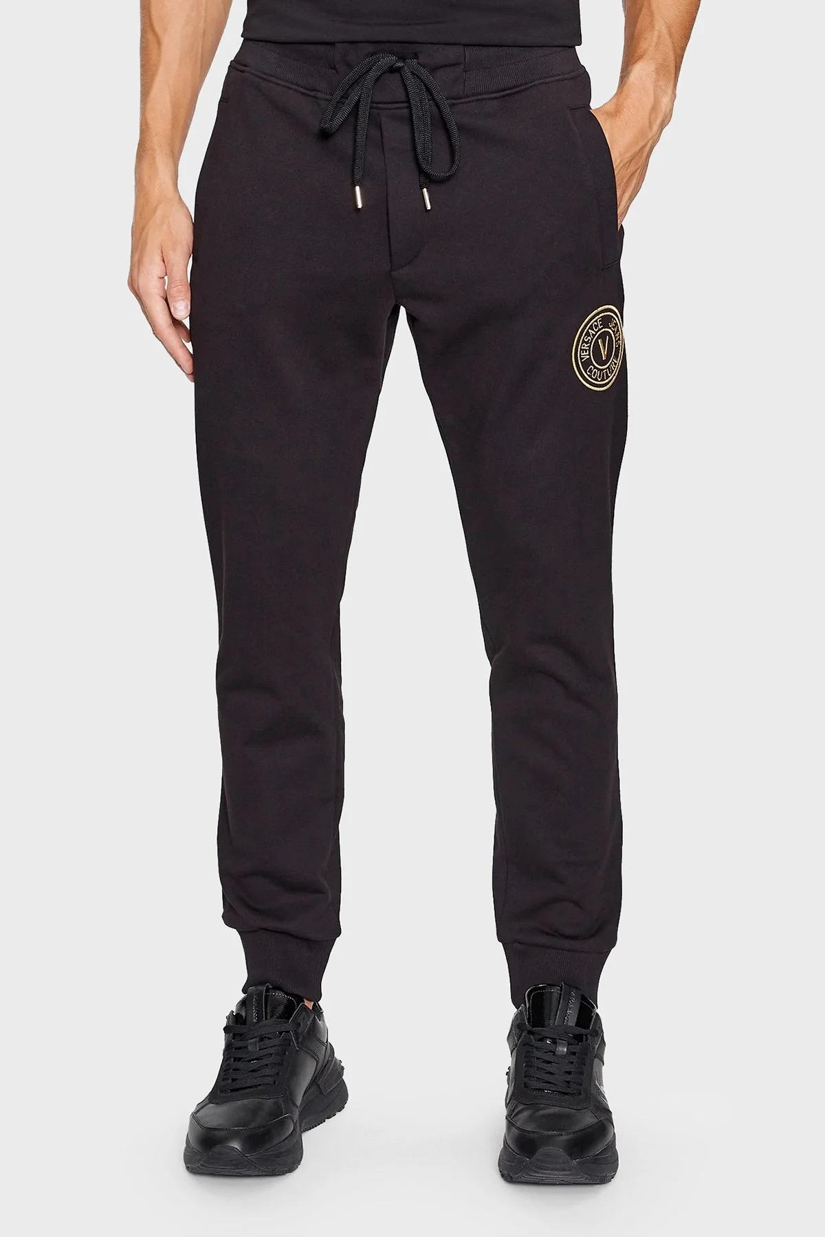 Versace Jeans Couture Pamuklu Jogger Spor Erkek Pantolon 75GAAT06 CF06T G89 SİYAH - 2
