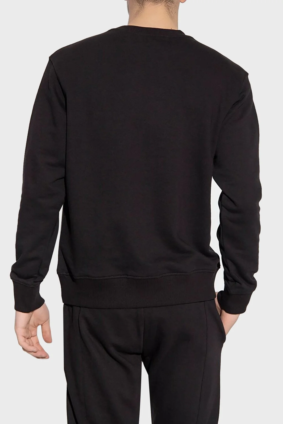 Versace Jeans Couture Pamuklu Logo Baskılı Regular Fit Erkek Sweat 74GAIT01 CF05T G89 SİYAH - 2