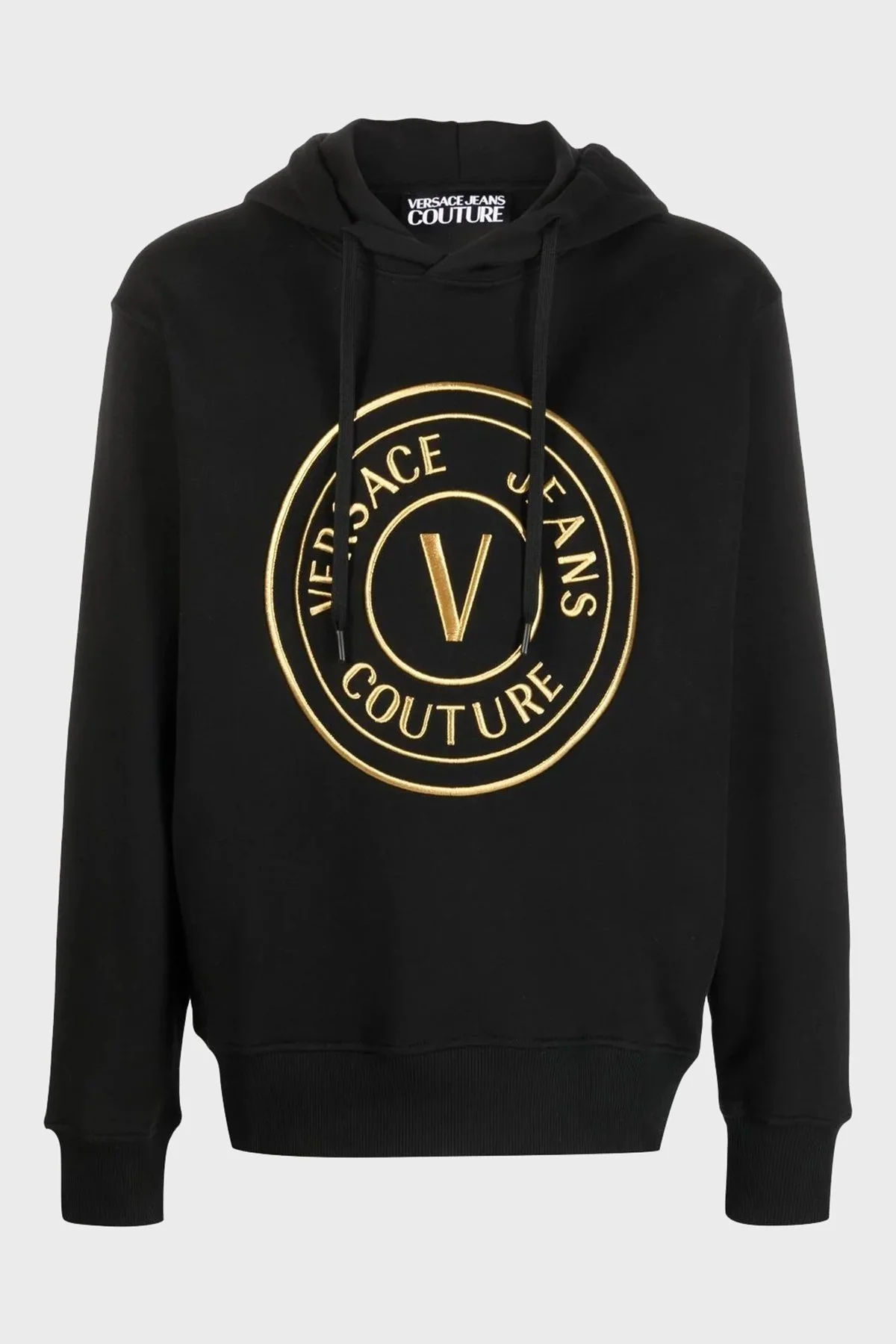 Versace Jeans Couture Pamuklu Loose Fit Kapüşonlu Erkek Sweat 74GAIT05 CF01T G89 SİYAH - 5