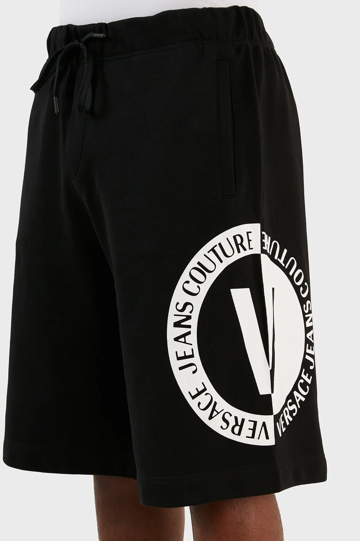 Versace Jeans Couture Pamuklu Regular Fit Cepli Erkek Short 74GADI03 CF00I 899 SİYAH - 11