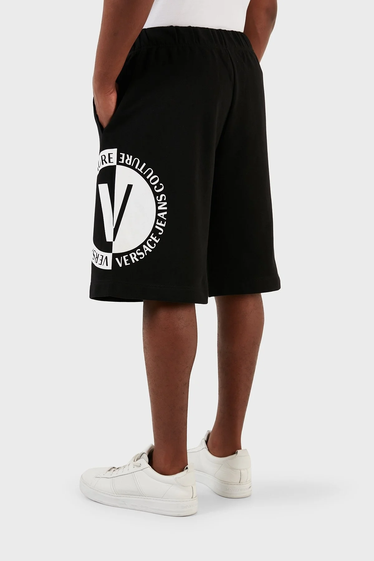 Versace Jeans Couture Pamuklu Regular Fit Cepli Erkek Short 74GADI03 CF00I 899 SİYAH - 12