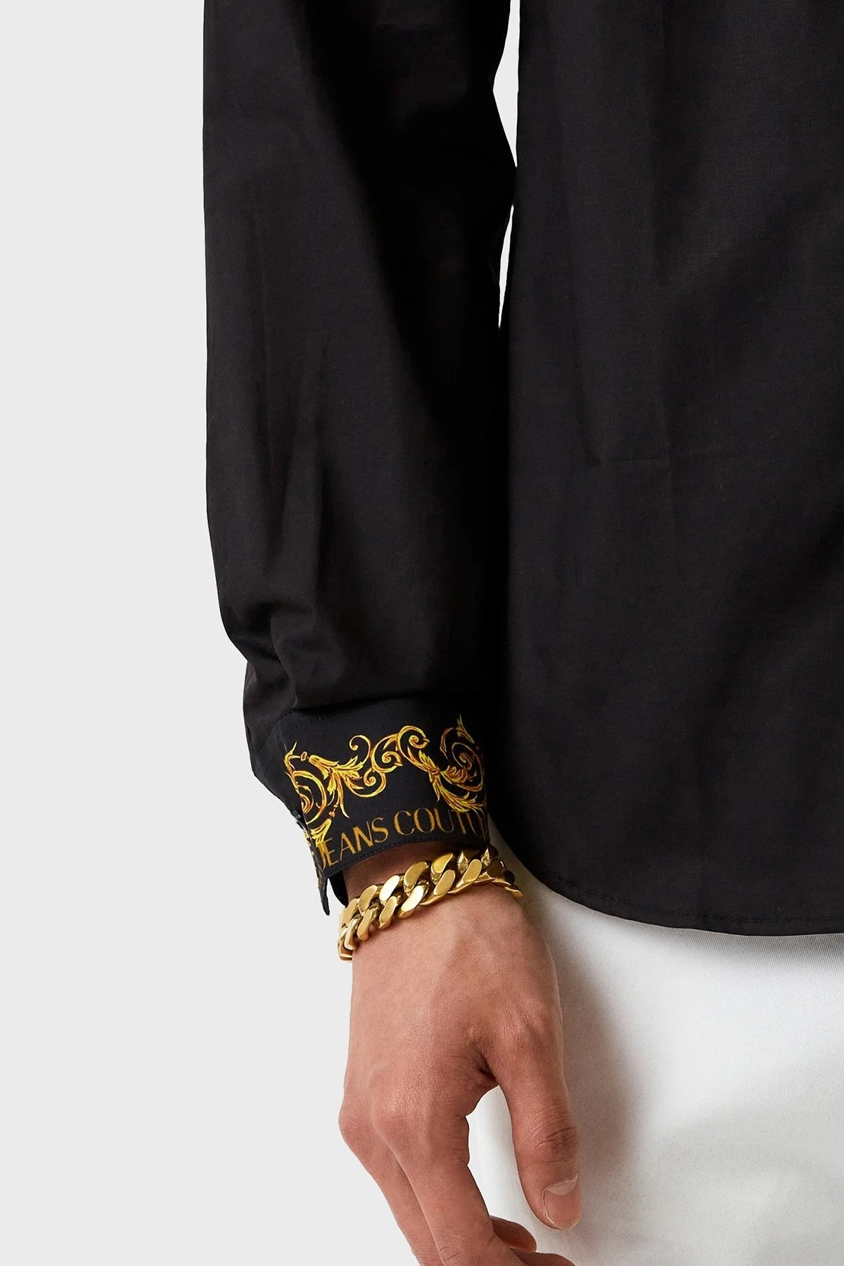 Versace Jeans Couture Pamuklu Regular Fit Erkek Gömlek 74GAL2SB N0132 899 SİYAH - 3