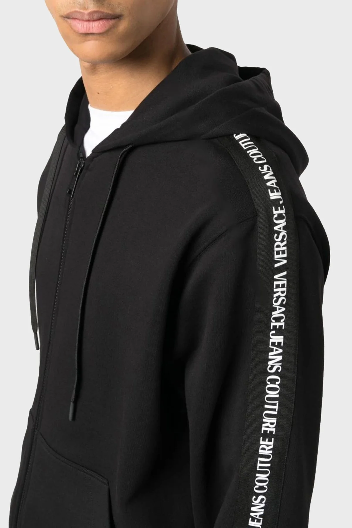 Versace Jeans Couture Pamuklu Regular Fit Erkek Sweat 75GAIF11 CF03F 899 SİYAH - 2