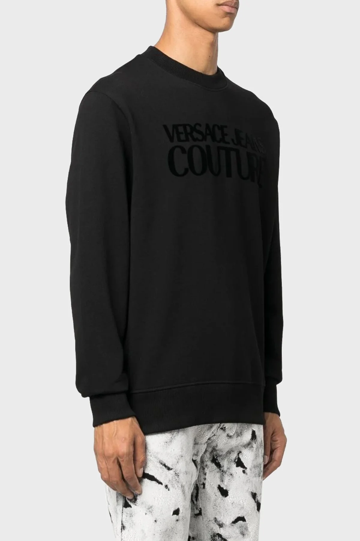 Versace Jeans Couture Pamuklu Regular Fit Erkek Sweat 75GAIT03 CF06T 899 SİYAH - 1