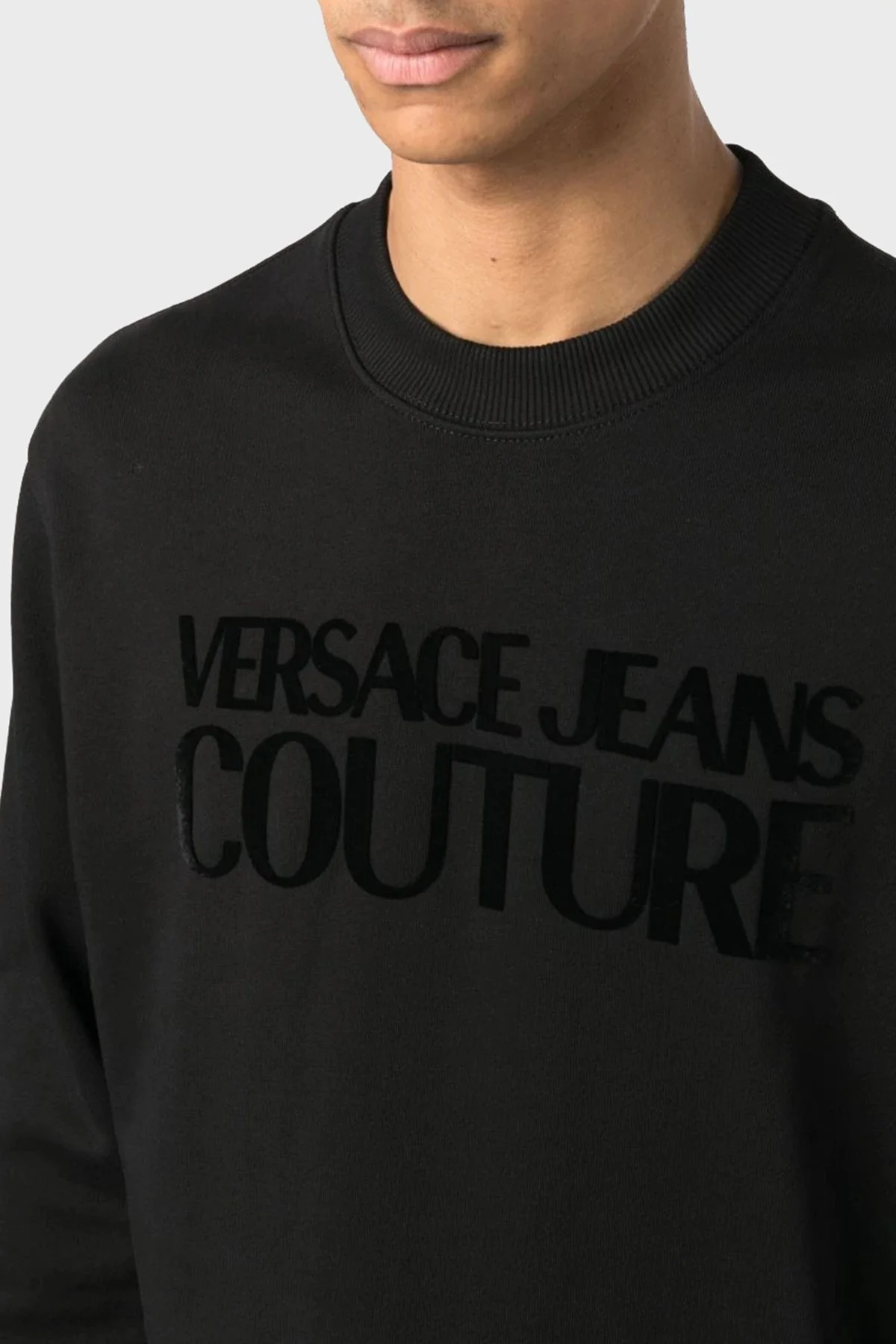 Versace Jeans Couture Pamuklu Regular Fit Erkek Sweat 75GAIT03 CF06T 899 SİYAH - 4