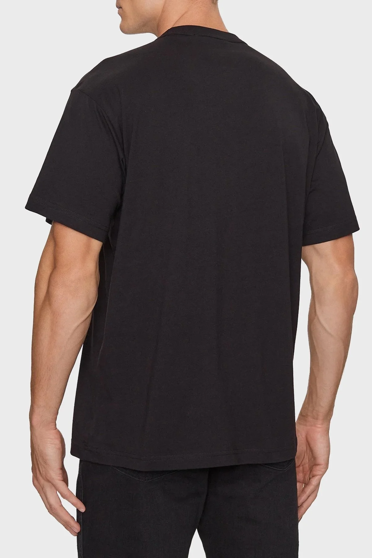 Versace Jeans Couture Pamuklu Regular Fit Erkek T Shirt 75GAHG07 CJ00G 899 SİYAH - 2