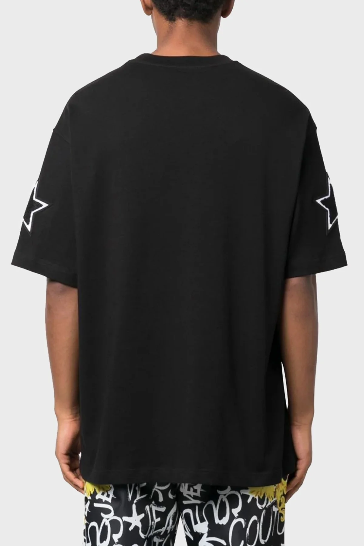 Versace Jeans Couture Pamuklu Relaxed Fit Erkek T Shirt 75GAH6O2 J0005 899 SİYAH - 2