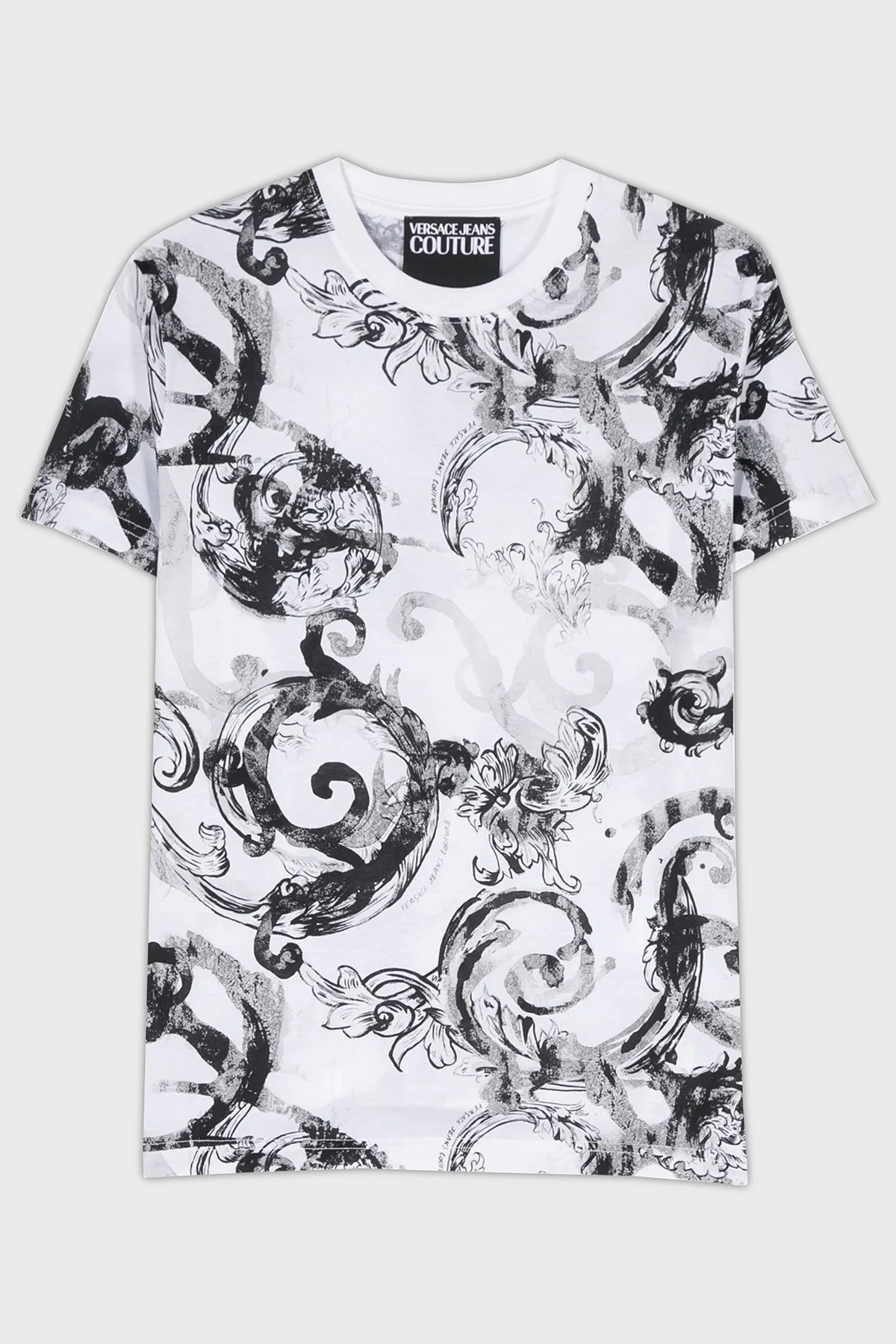 Versace Jeans Couture Pamuklu Slim Fit Bisiklet Yaka Erkek T Shirt 76GAH6S0 JS287 003 BEYAZ - 5