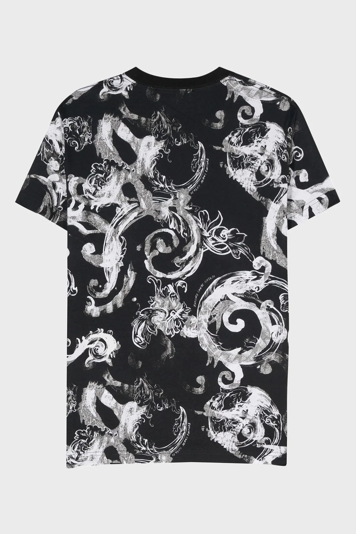 Versace Jeans Couture Pamuklu Slim Fit Bisiklet Yaka Erkek T Shirt 76GAH6S0 JS287 899 SİYAH - 4