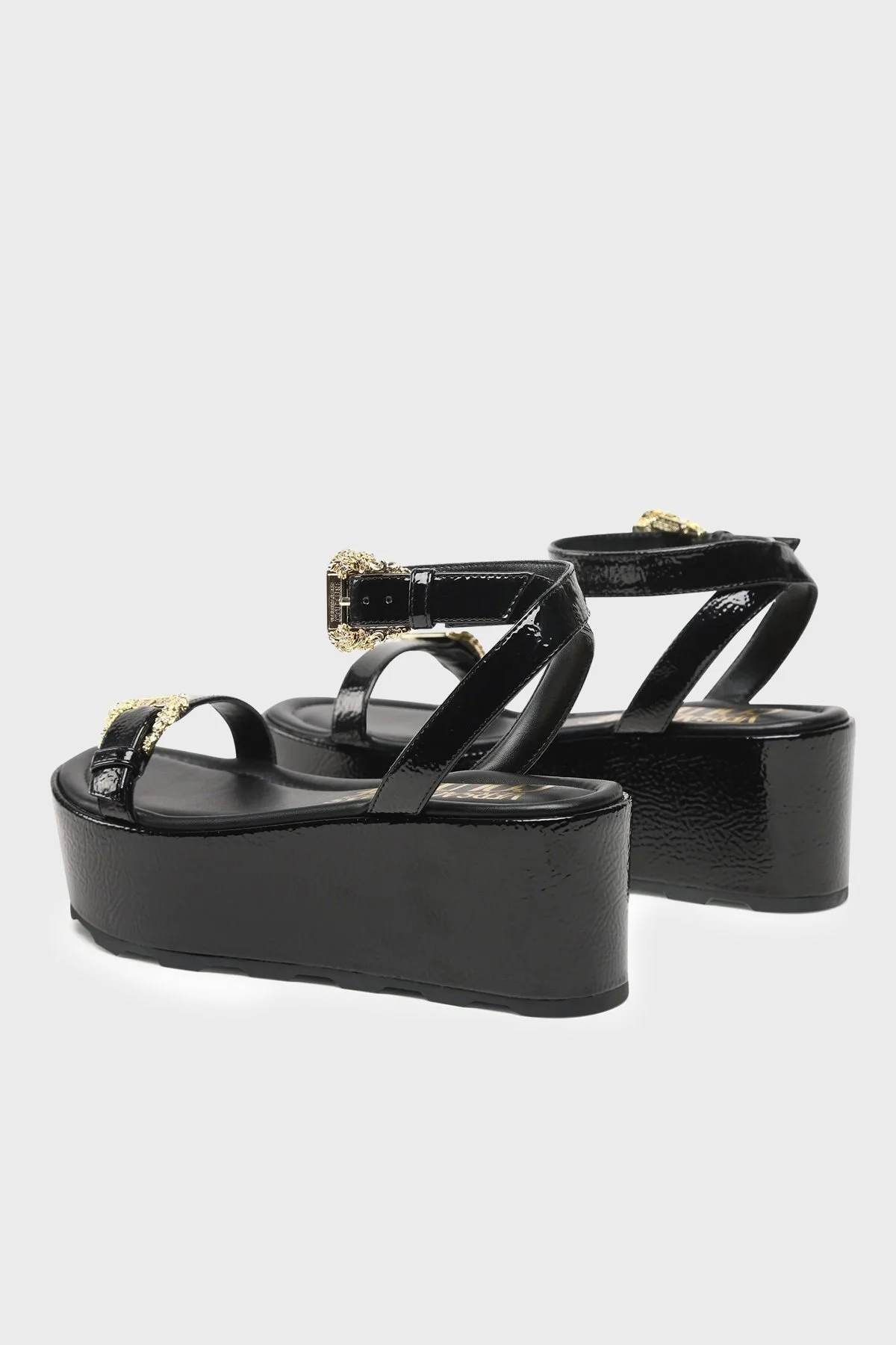Versace Jeans Couture Platform Dolgu Topuklu Bayan Sandalet 74VA3S06 ZS539 899 SİYAH - 2