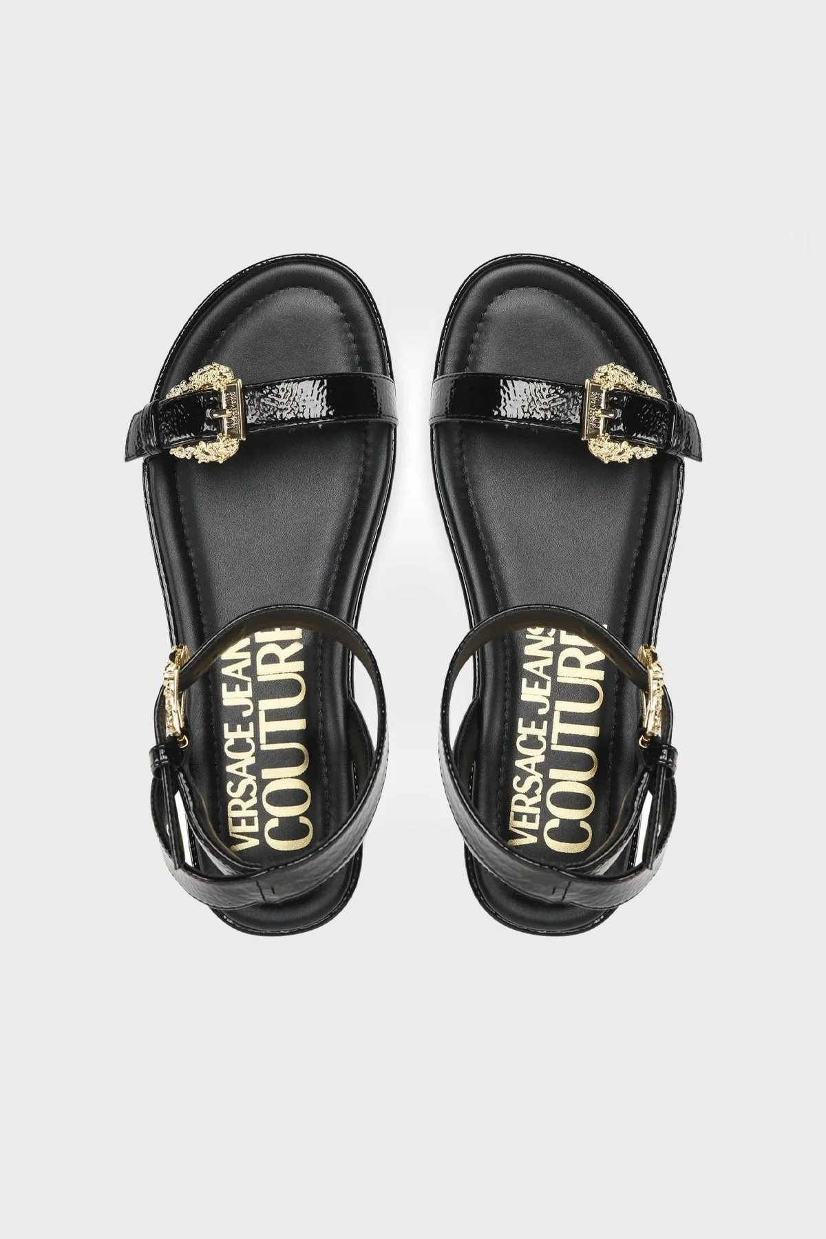 Versace Jeans Couture Platform Dolgu Topuklu Bayan Sandalet 74VA3S06 ZS539 899 SİYAH - 4