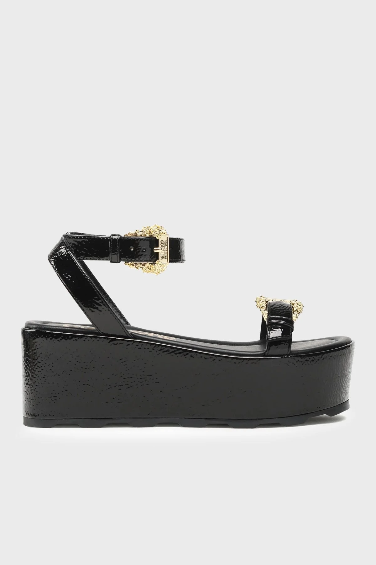 Versace Jeans Couture Platform Dolgu Topuklu Bayan Sandalet 74VA3S06 ZS539 899 SİYAH - 1