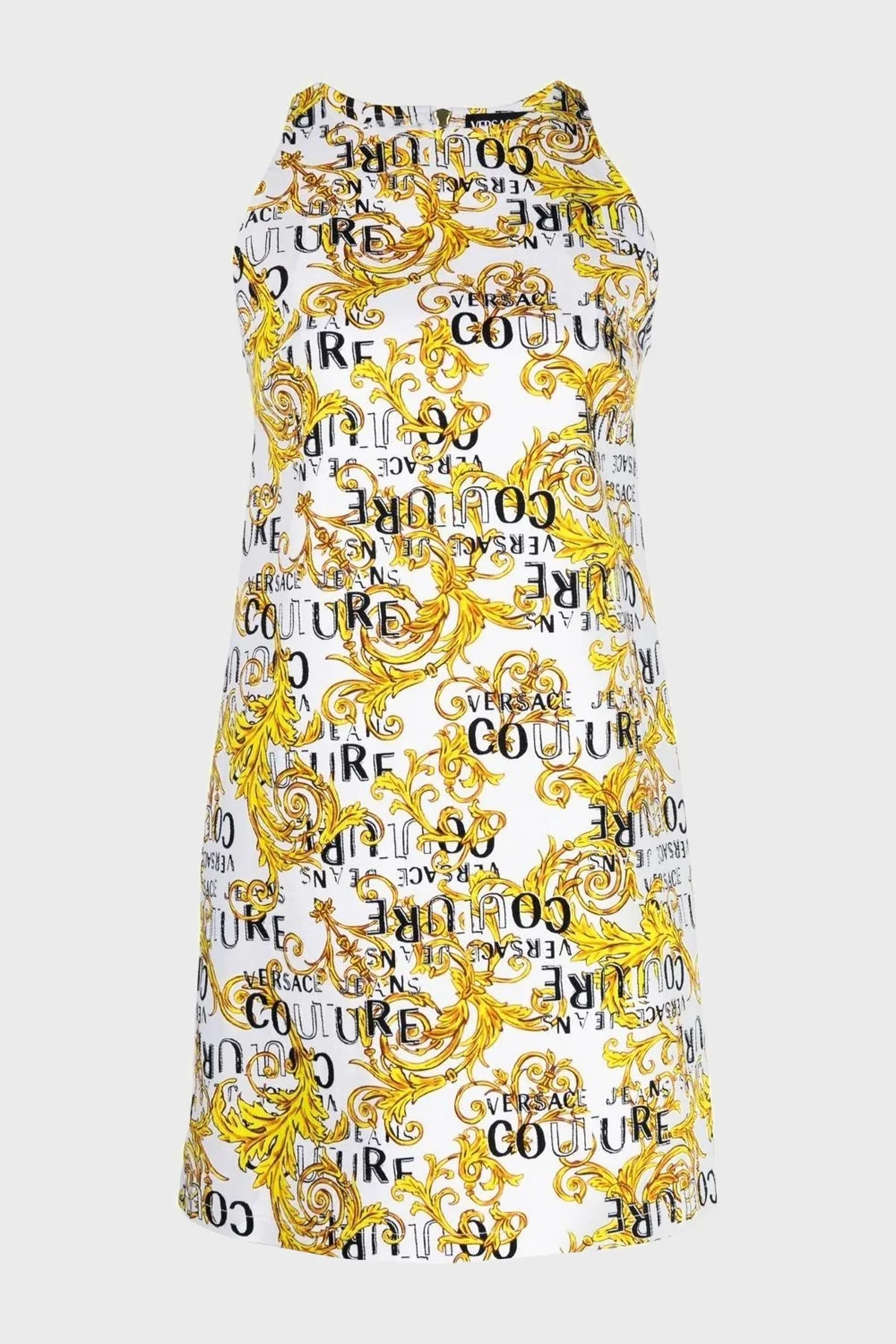 Versace Jeans Couture Streç Pamuklu Regular Fit Mini 74HAO959 ES042L54 G03 Bayan Elbise 74HAO959ES0 42L54 G03 BEYAZ - 4