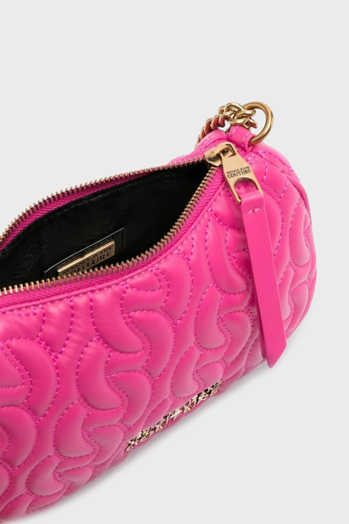 Versace Jeans Couture Zincir Askılı Fularlı Kapitone Bayan Çanta 75VA4BA7 ZS803 455 FUŞYA - 4