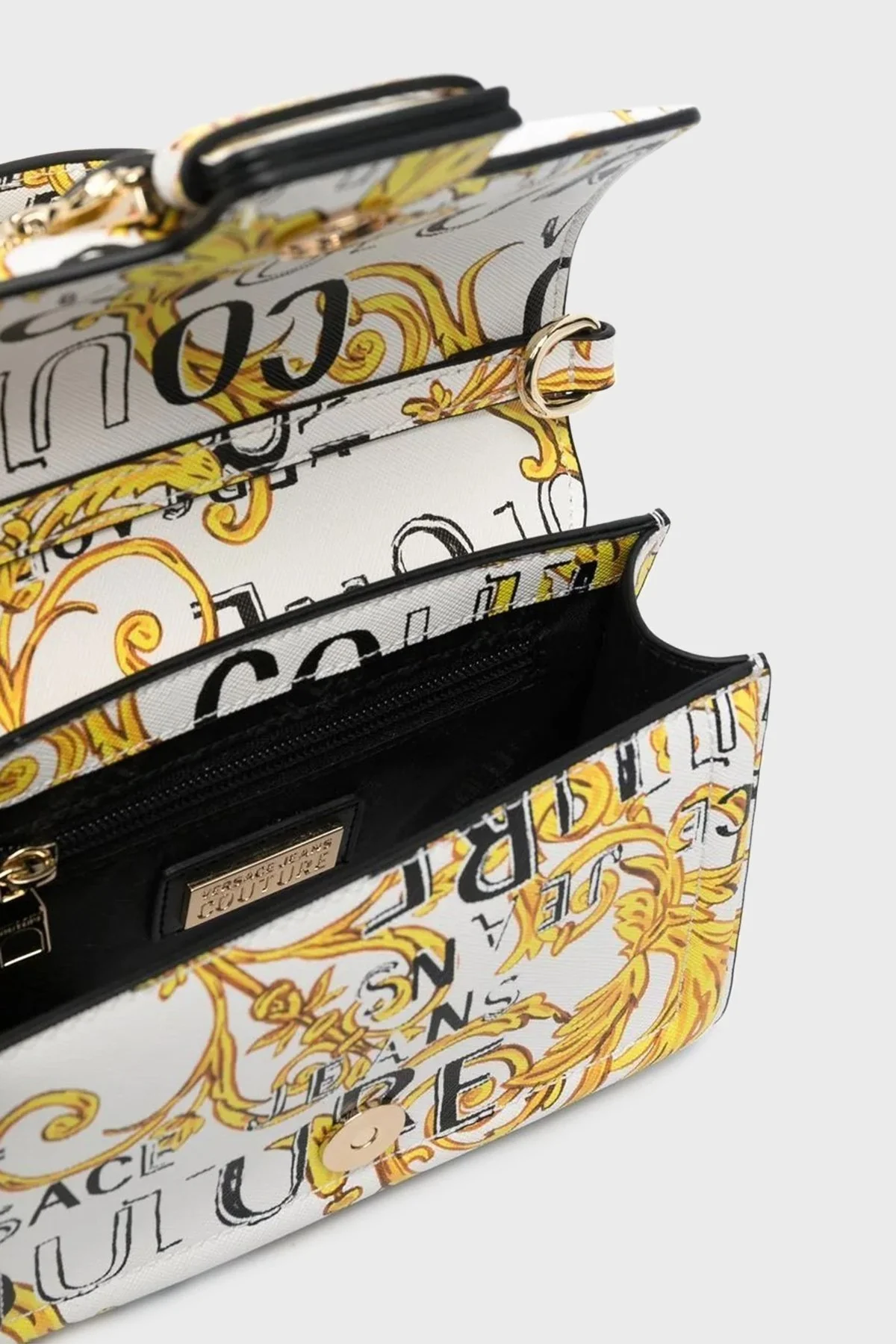 Versace Jeans Couture Logolu Çıkarılabilir Zincir Askılı Bayan Çanta 74VA4BF6 ZS597 G03 BEYAZ - 5