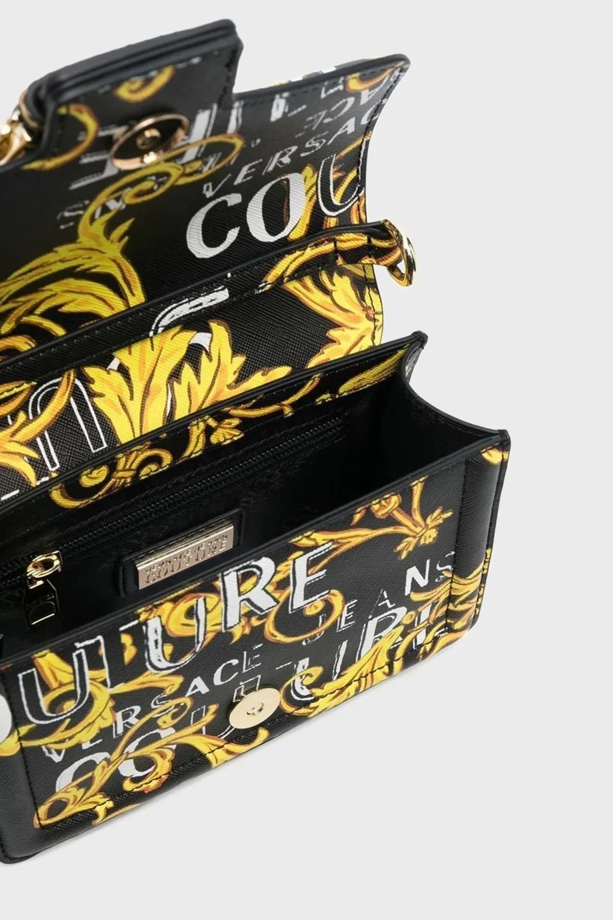 Versace Jeans Couture Logolu Çıkarılabilir Zincir Askılı Bayan Çanta 74VA4BF6 ZS597 G89 SİYAH - 5