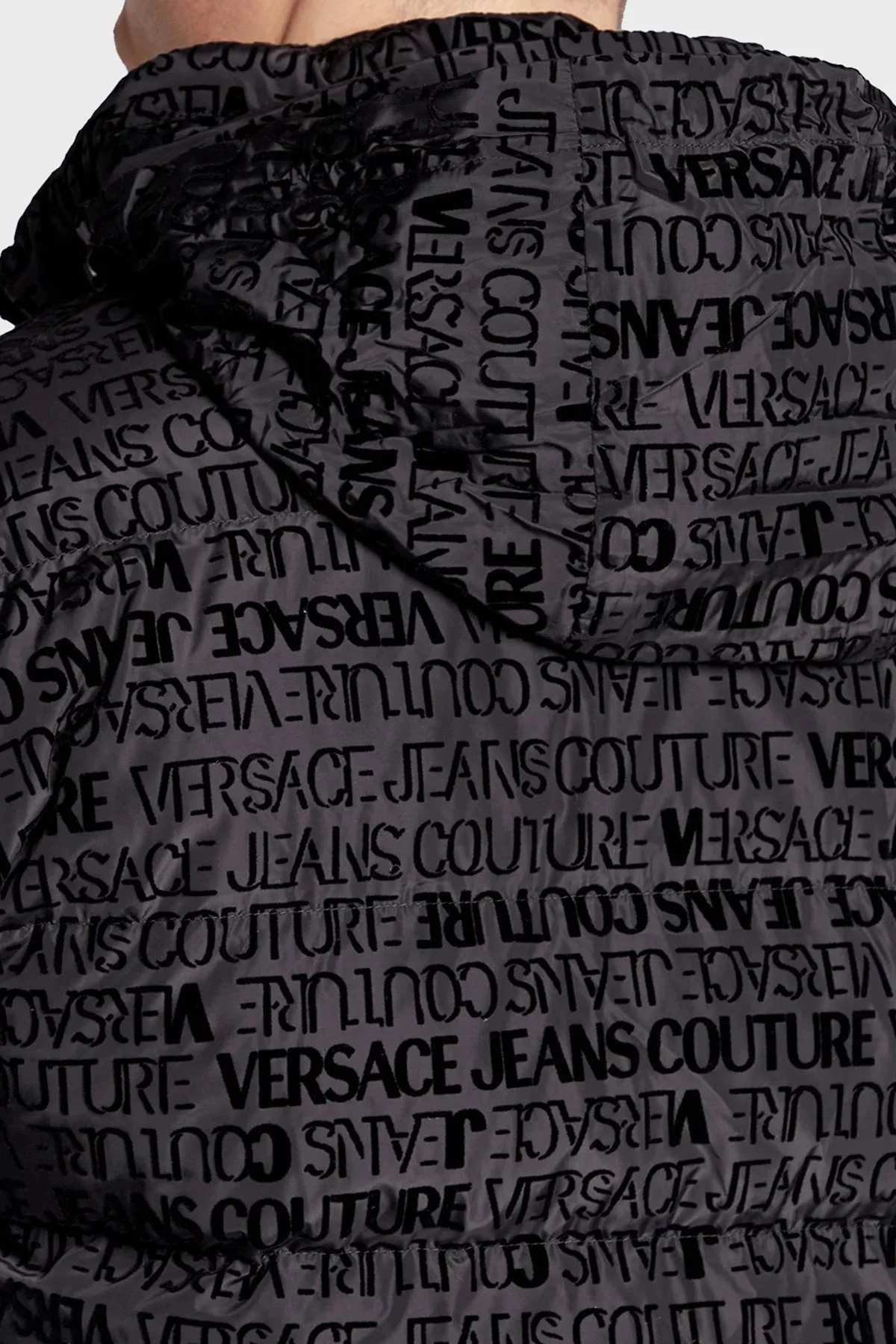 Versace Jeans Couture Logolu Relaxed Fit Kuş Tüyü Dolgulu Şişme Erkek Mont 73GAU4D3 CQS44 899 SİYAH - 5