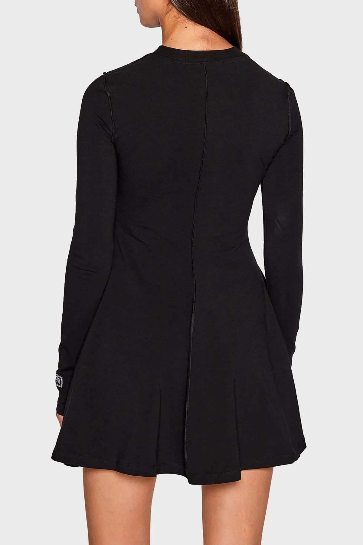 Versace Pamuklu Dekolteli Streç Dokulu Kloş Mini Bayan Elbise 73HAO907 J0012 899 SİYAH - 3