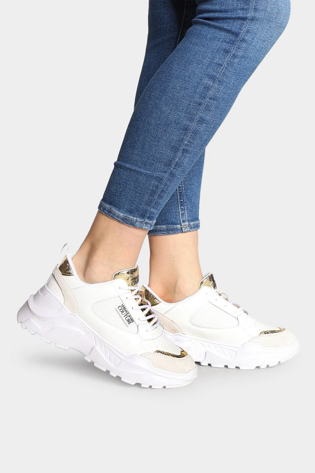 Versace Jeans Couture Sneaker Bayan Ayakkabı 74VA3SC2 ZP230 G03 BEYAZ - 2