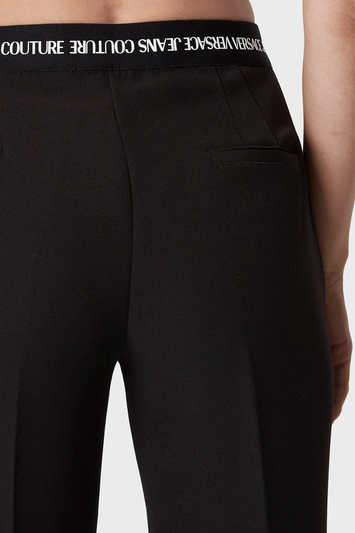 Versace Streç Normal Bel Slim Fit Düz Paça Bayan Pantolon 73HAA1A2 N0103 899 SİYAH - 4