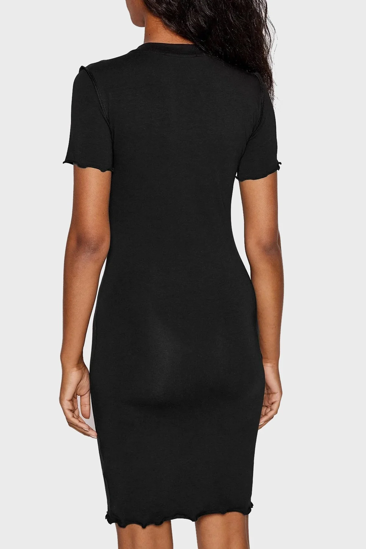 Versace Streç Pamuklu Slim Fit Bodycon Mini Bayan Elbise 73HAOT06 CJ03T G89 SİYAH - 3