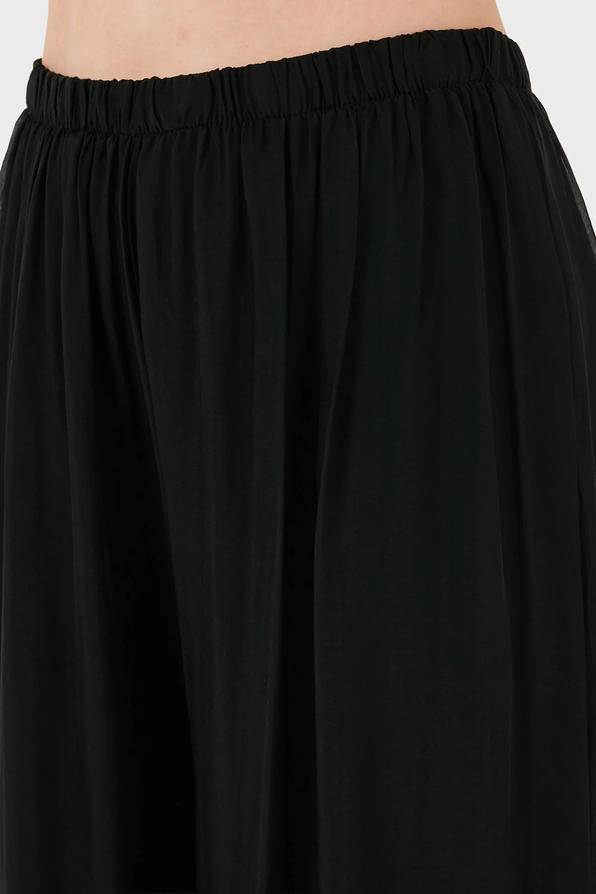 Via Dante İpek Karışımlı Relaxed Fit Dökümlü Bol Paça Kadın Pantolon 690O15 SİYAH - 7