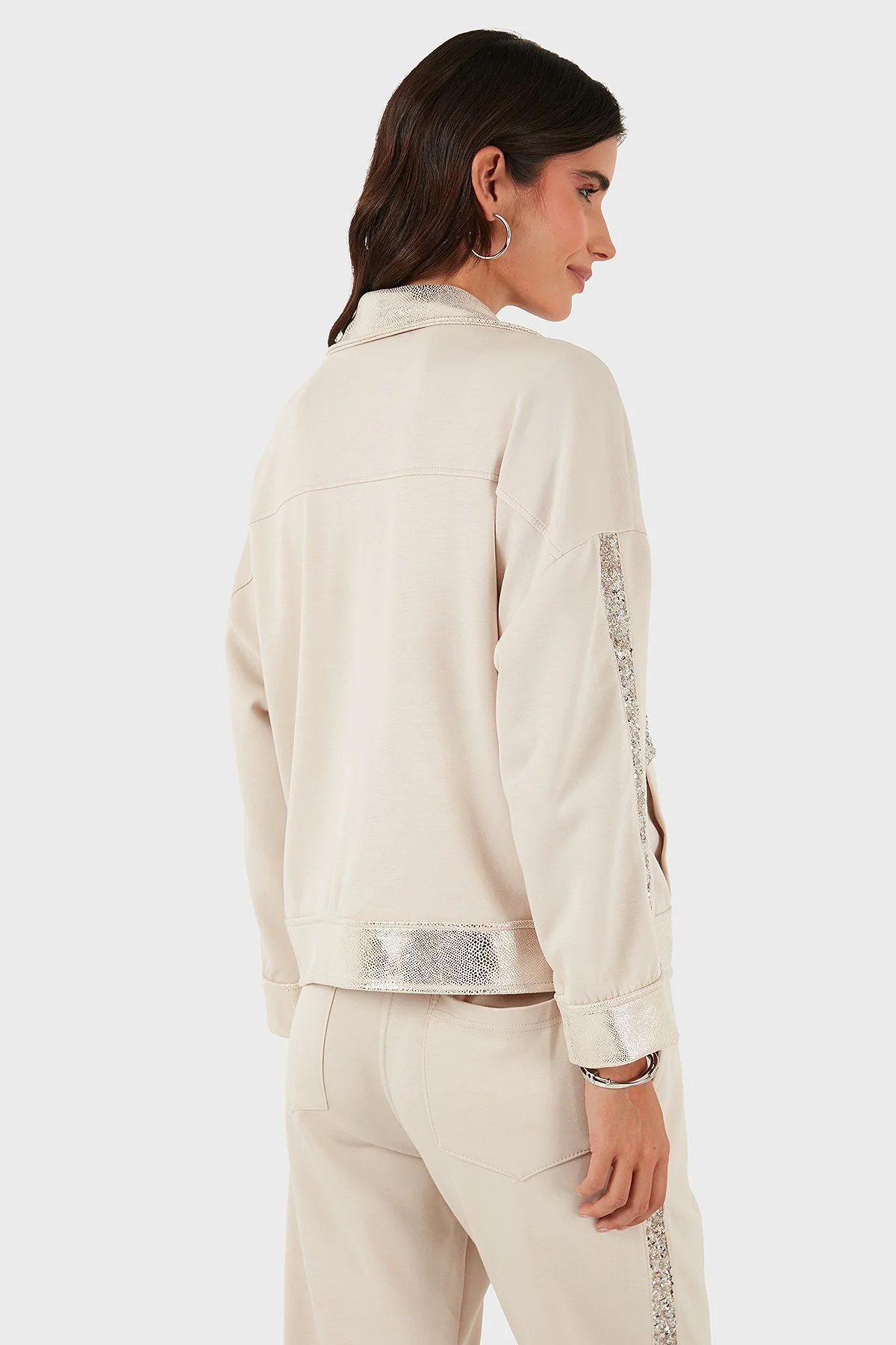 Via Dante Oversize Fit Gömlek Yaka Cep Detaylı Bayan Ceket 69143570 BEJ - 3
