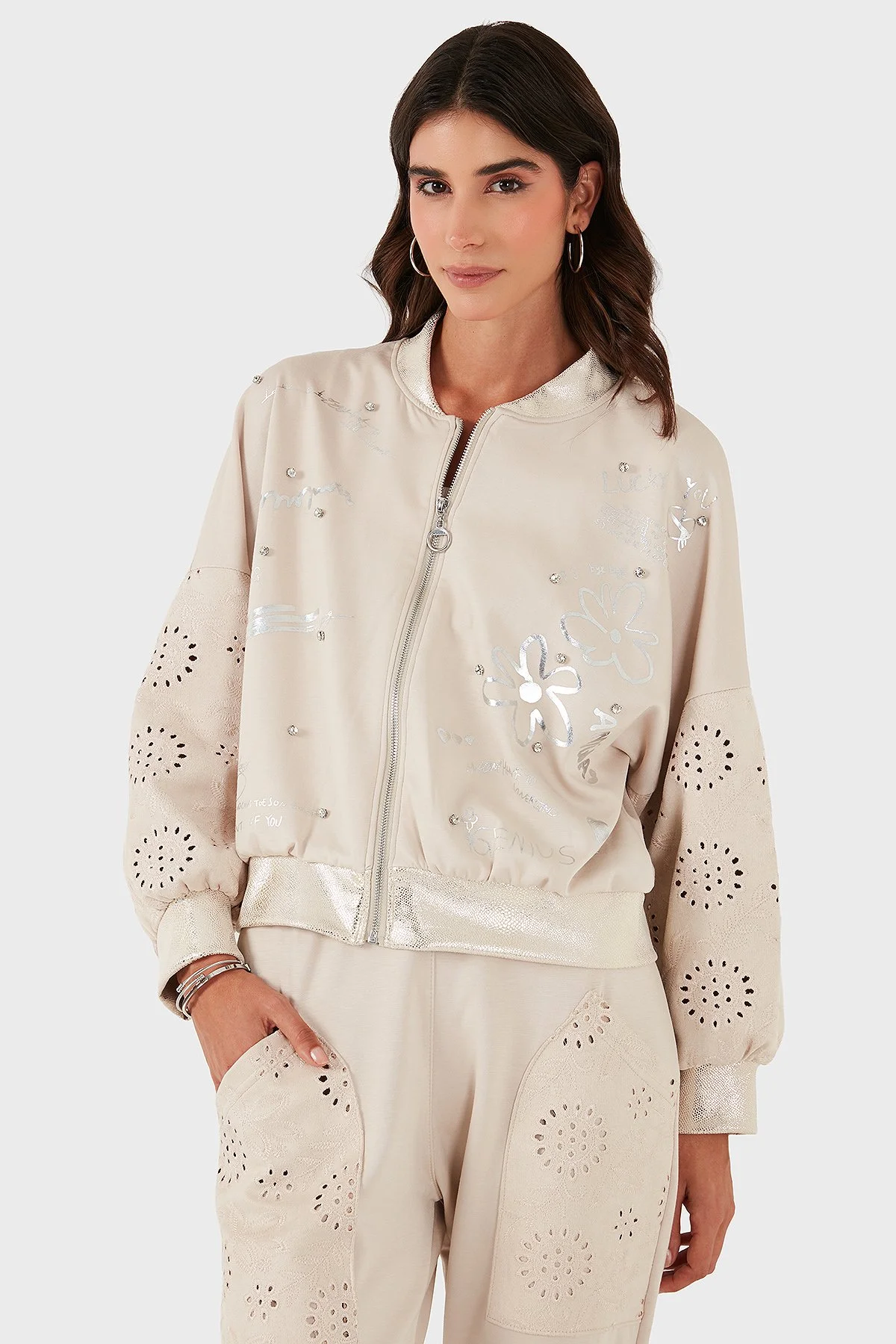 Via Dante Oversize Fit Kolej Yaka Kol Detaylı Bayan Ceket 69144040 BEJ - 4